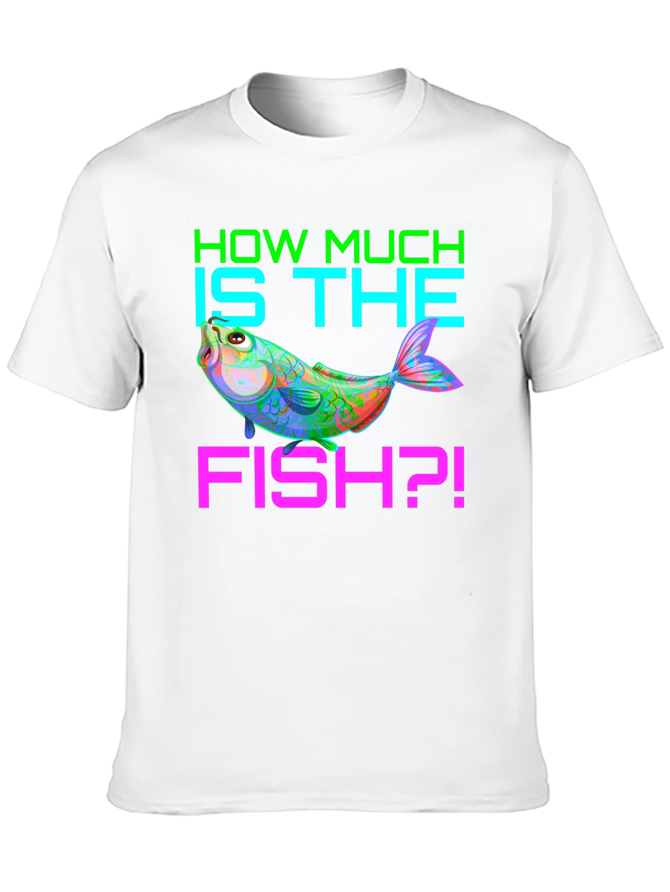Black How Much is the Fish? Men's Graphic T-Shirt view 10