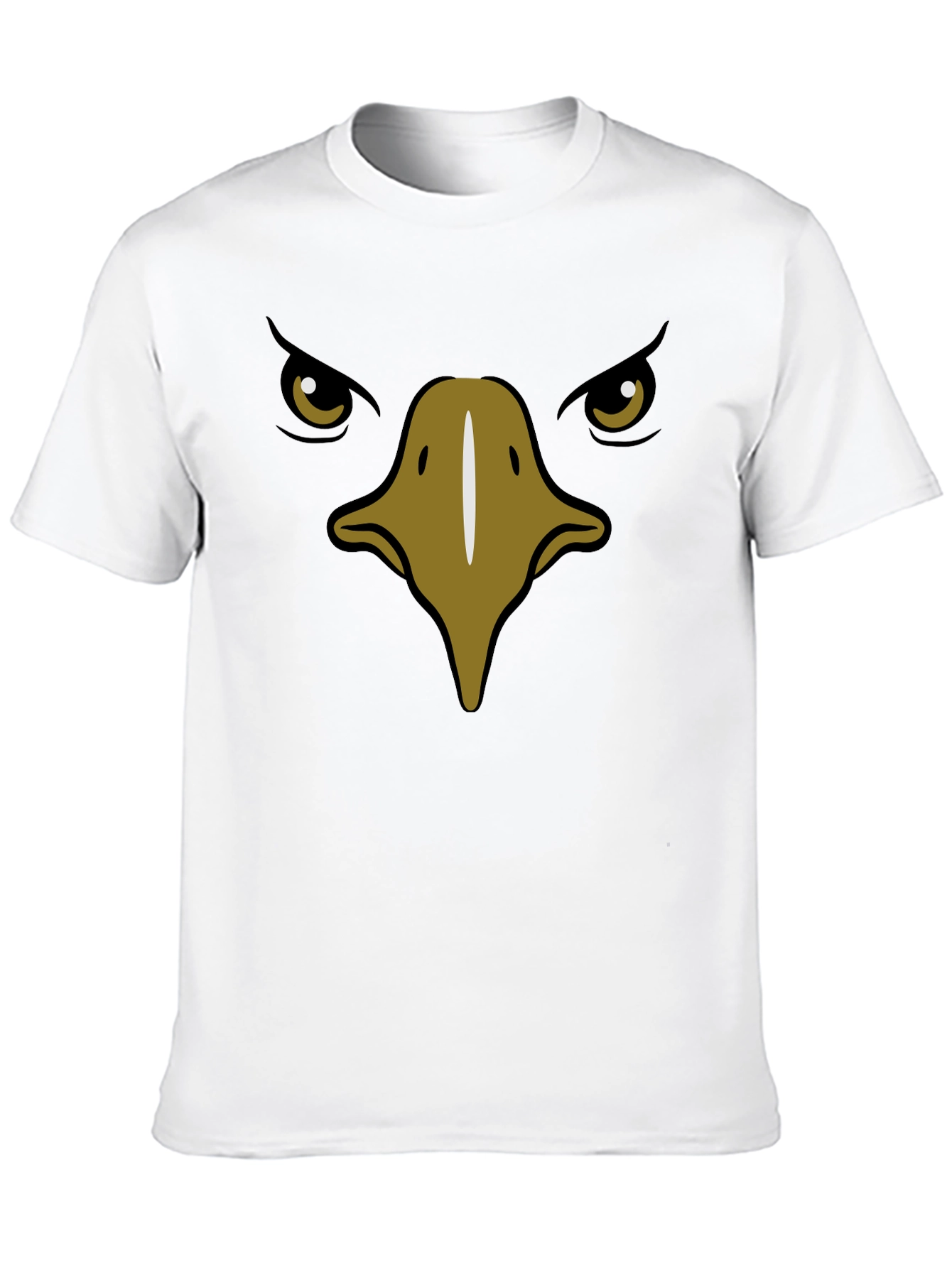 Black Bold Eagle Face Graphic Black T-Shirt view 10