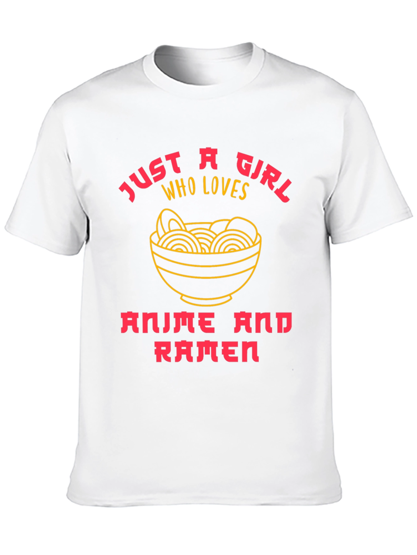 Black Anime and Ramen T-Shirt - Just a Girl Who Loves view 10