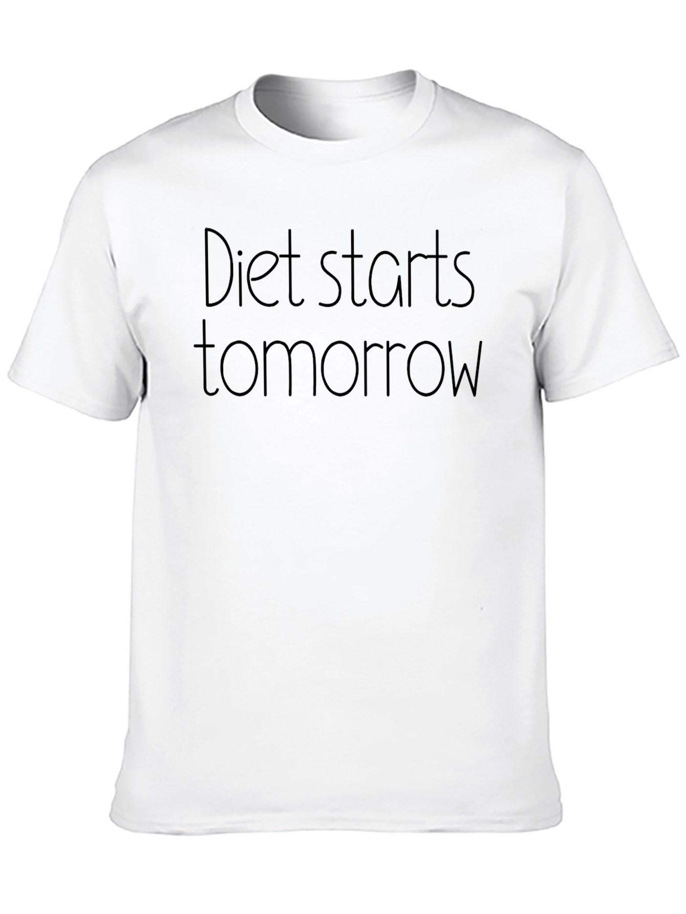 Black Diet Starts Tomorrow T-Shirt - Funny Graphic Tee view 10