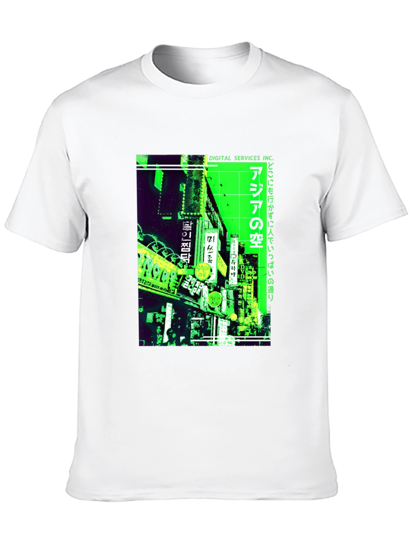 Black Asia Street Scene Graphic T-Shirt - Digital Services view 10