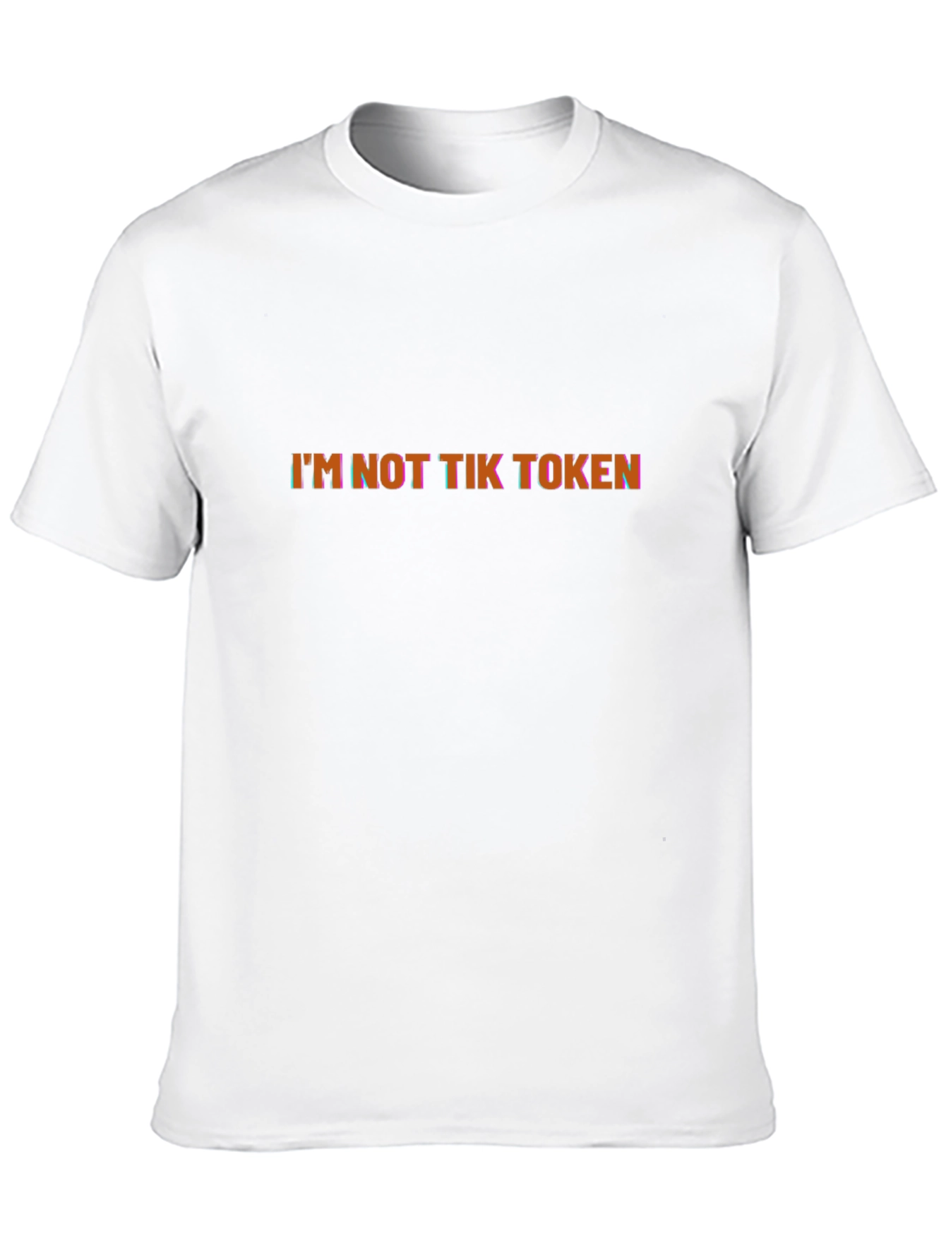 Black I'm Not Tik Token Graphic Black T-Shirt view 10