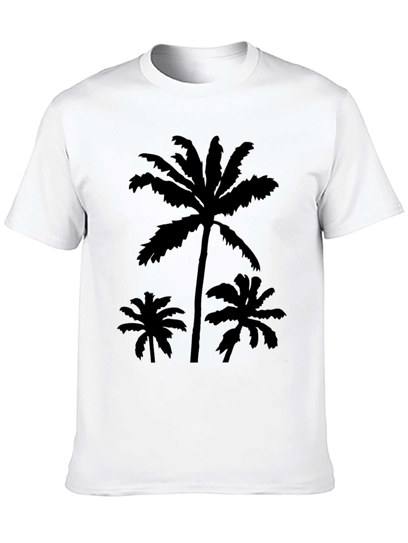 Black Tropical Palm Tree Graphic T-Shirt view 10