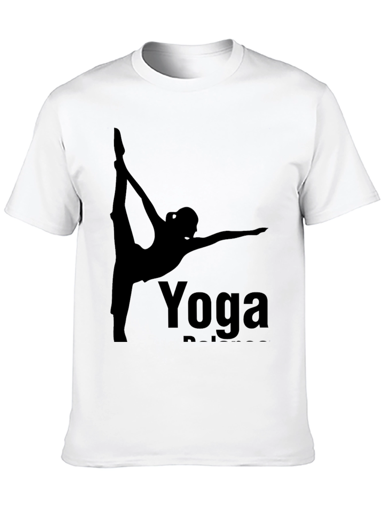 Black Yoga Balance Black T-Shirt view 10