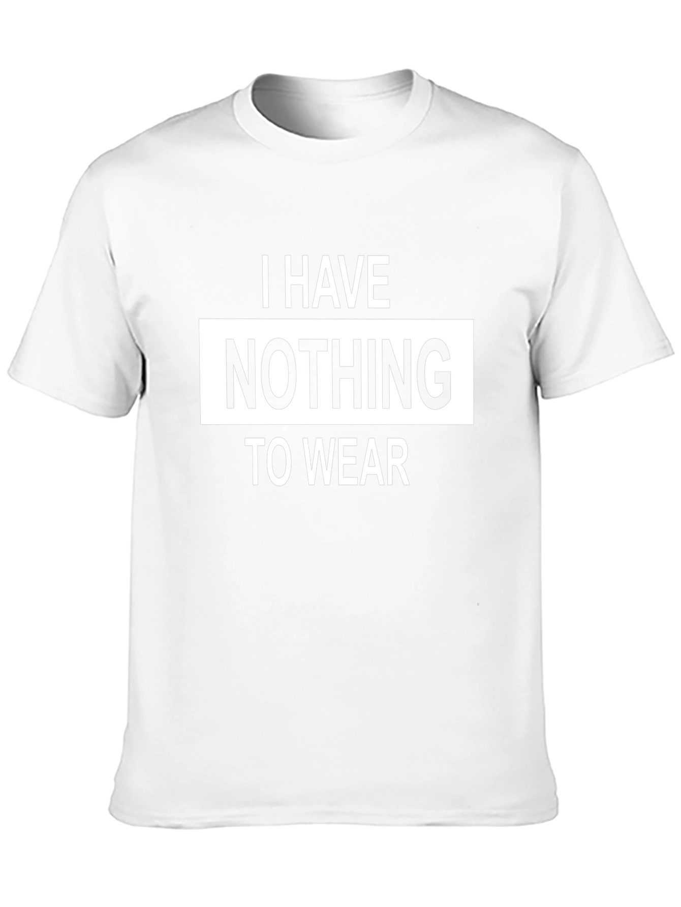 Black Funny "Nothing to Wear" Graphic Tee - Black Cotton T-Shirt view 10