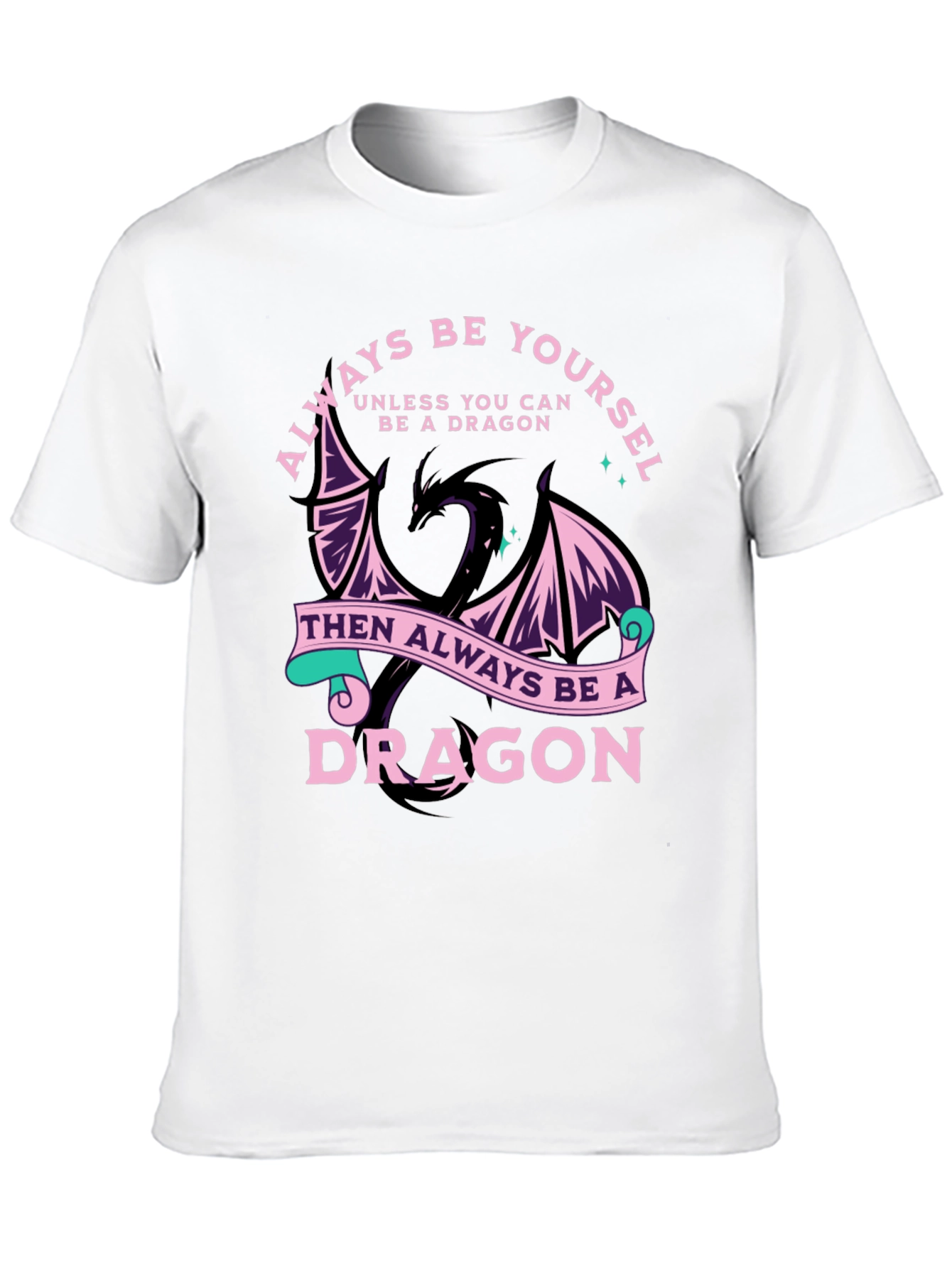 Black Always Be Yourself Dragon Graphic Tee view 10
