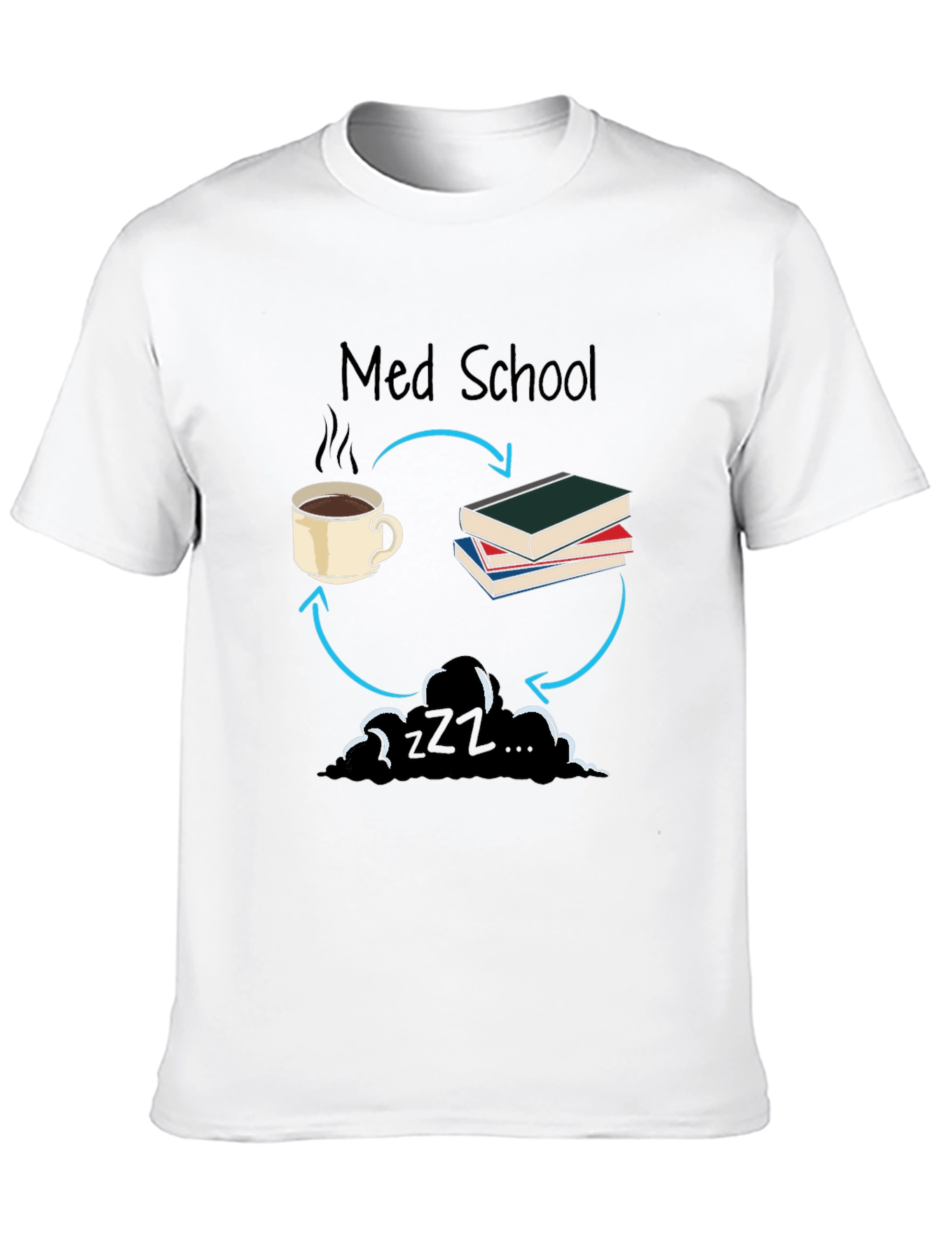Black Med School Cycle T-Shirt view 10