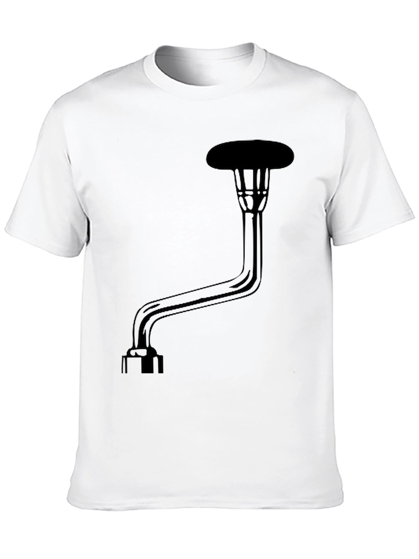 Black Novelty Toilet Plunger Graphic T-Shirt view 10