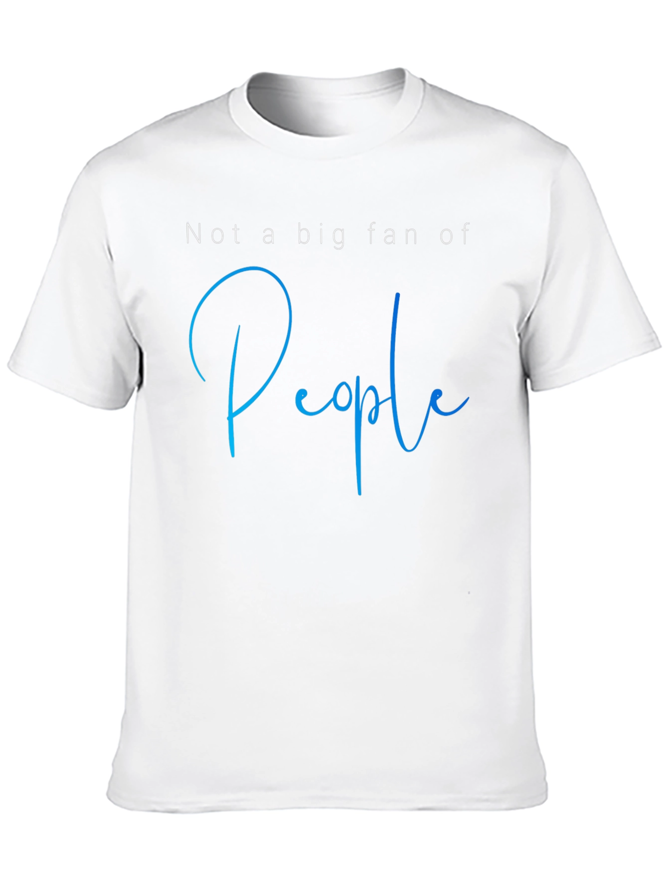 Black Not a Big Fan of People Graphic Tee view 10