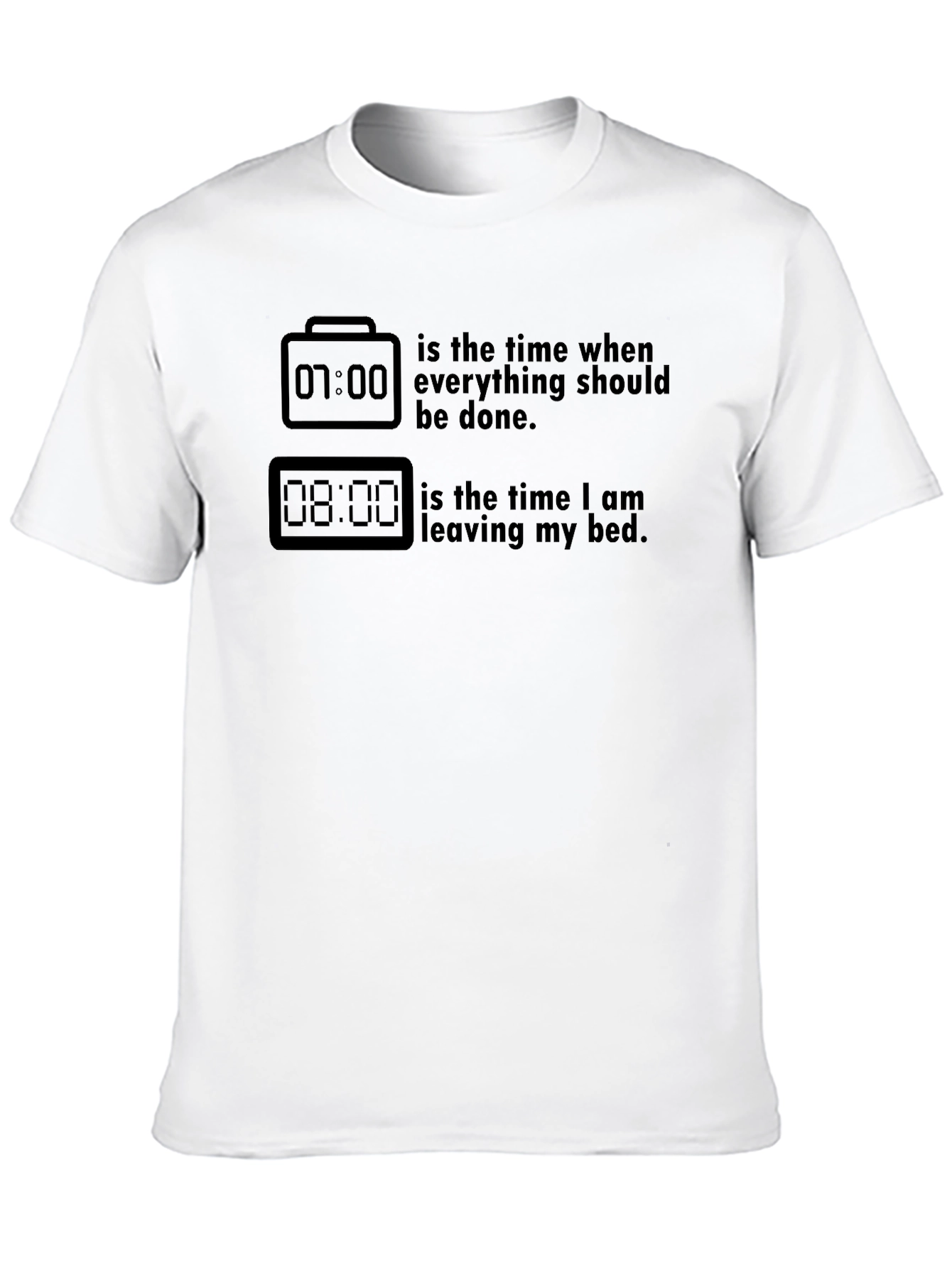 Black Funny 7 AM vs 8 AM T-Shirt view 10