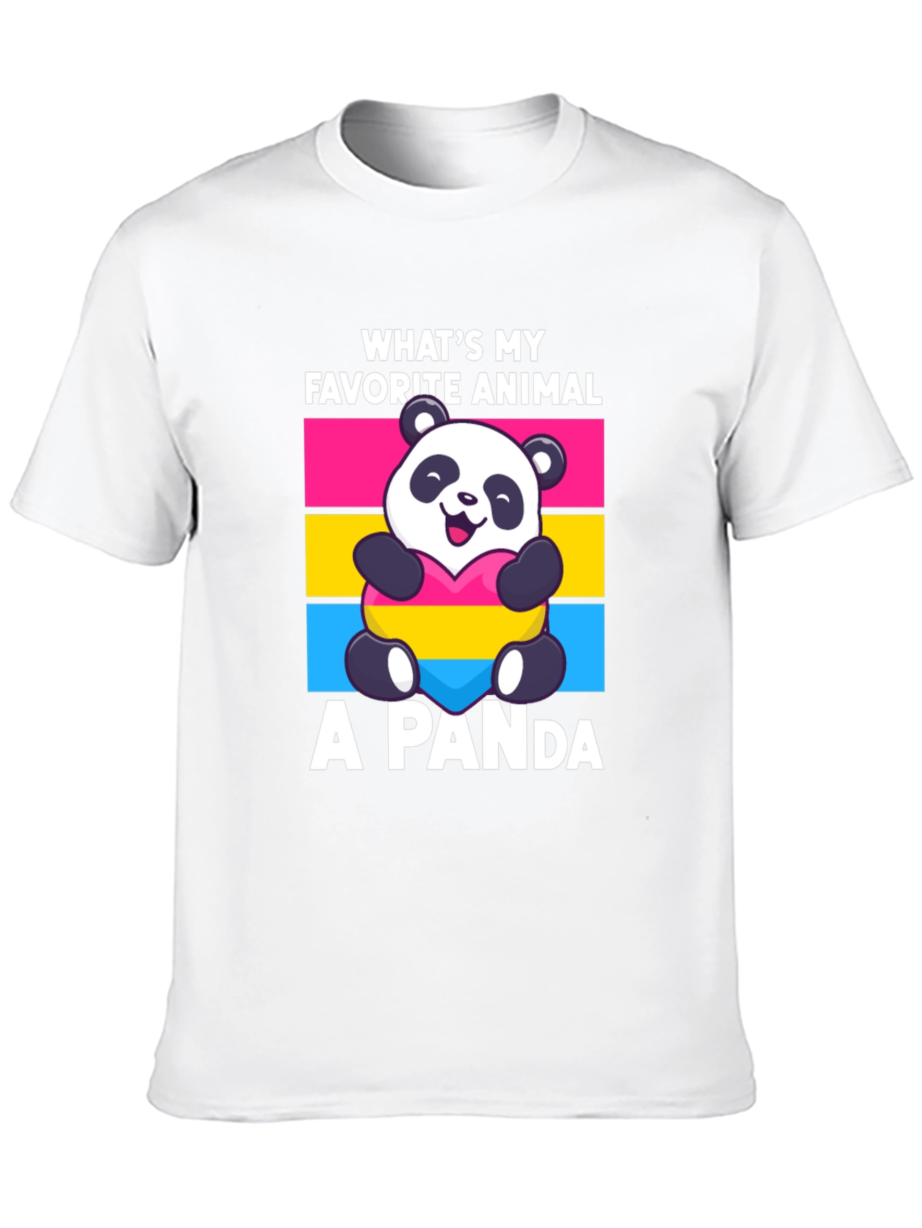 Black Panda T-Shirt - What's My Favorite Animal view 10
