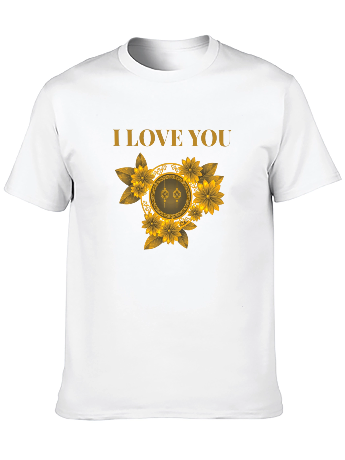 Black I Love You Floral T-Shirt view 10