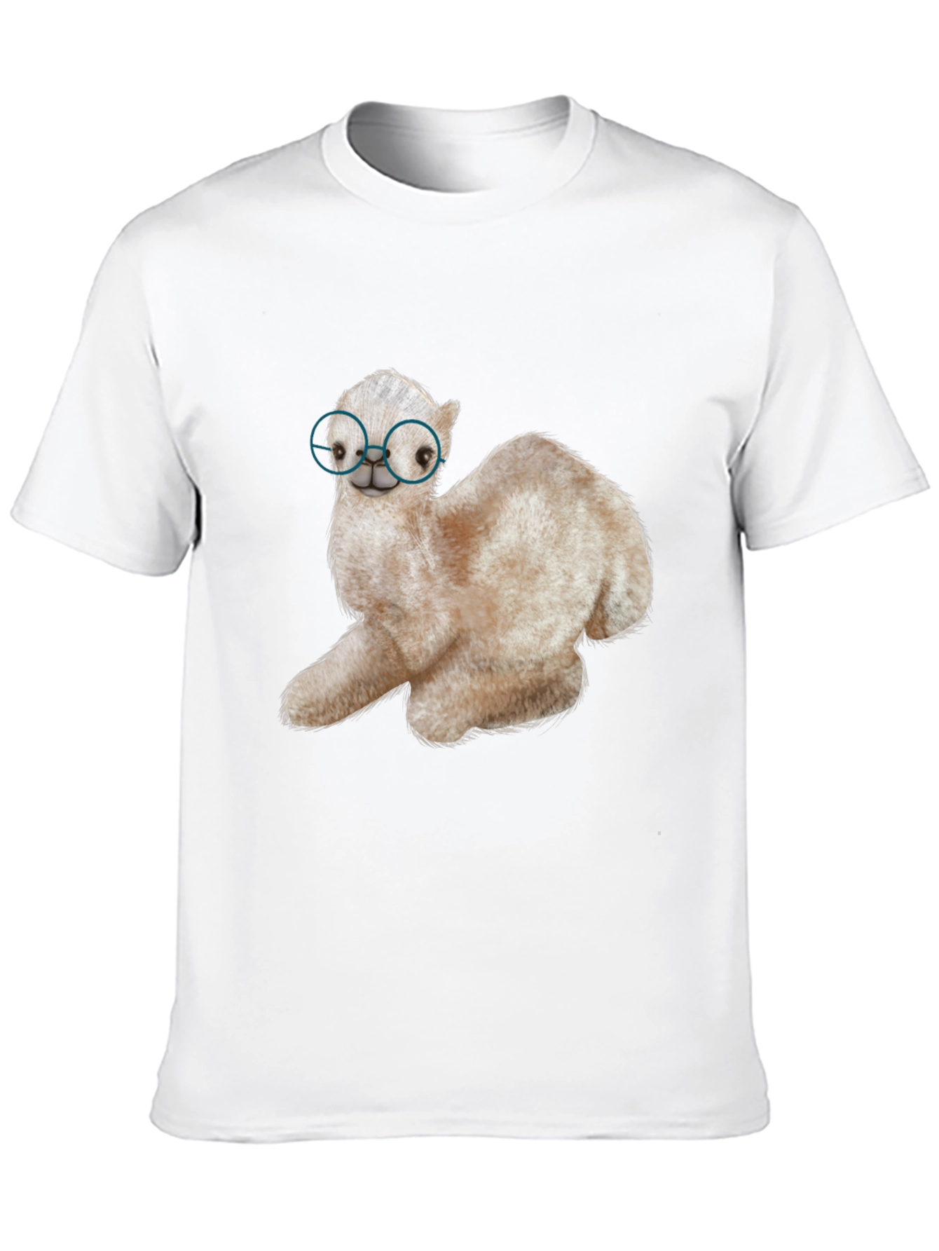 Black Alpaca with Glasses Graphic Tee view 10