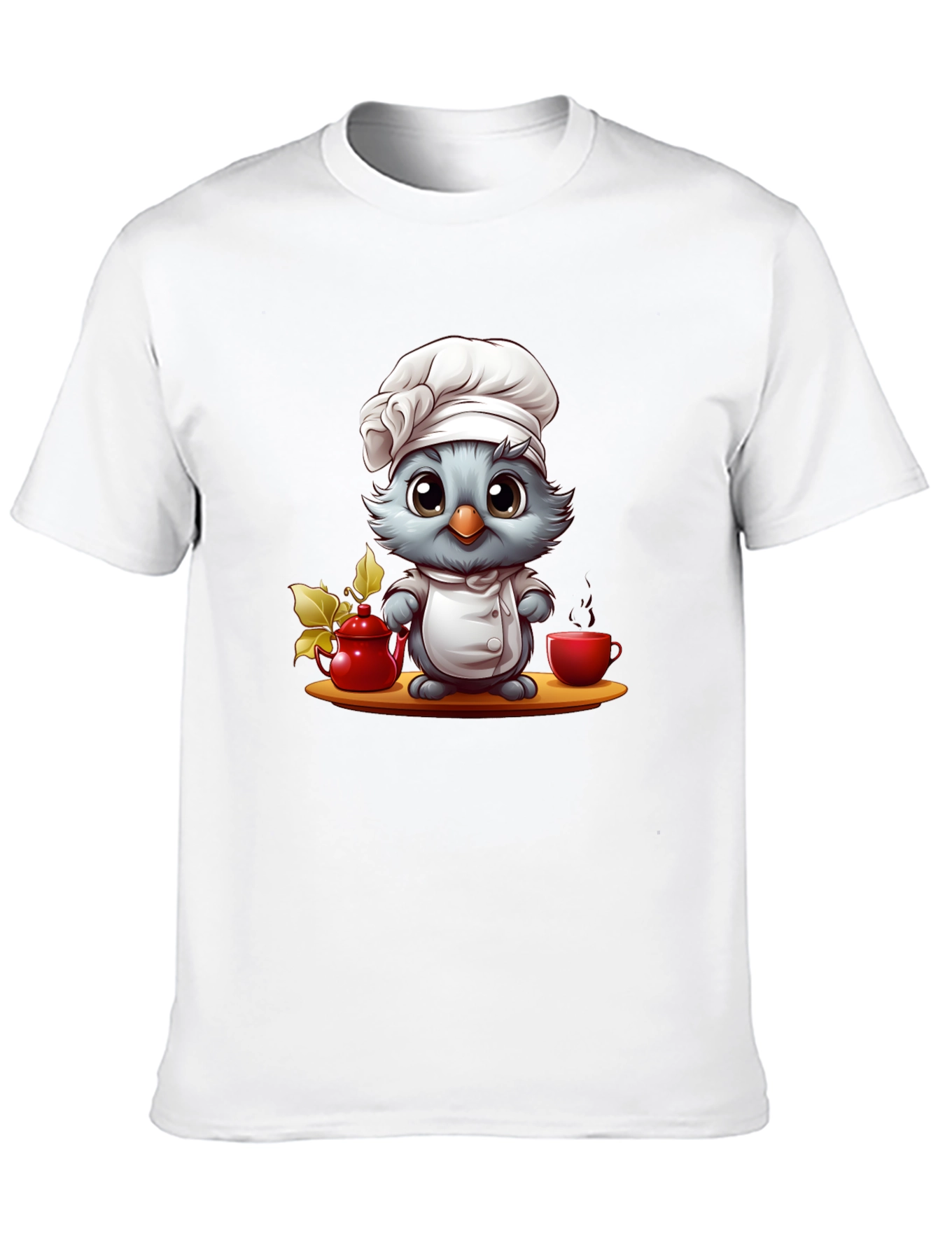 Black Chef Bird Graphic T-Shirt - Cute & Comfortable Tee view 10