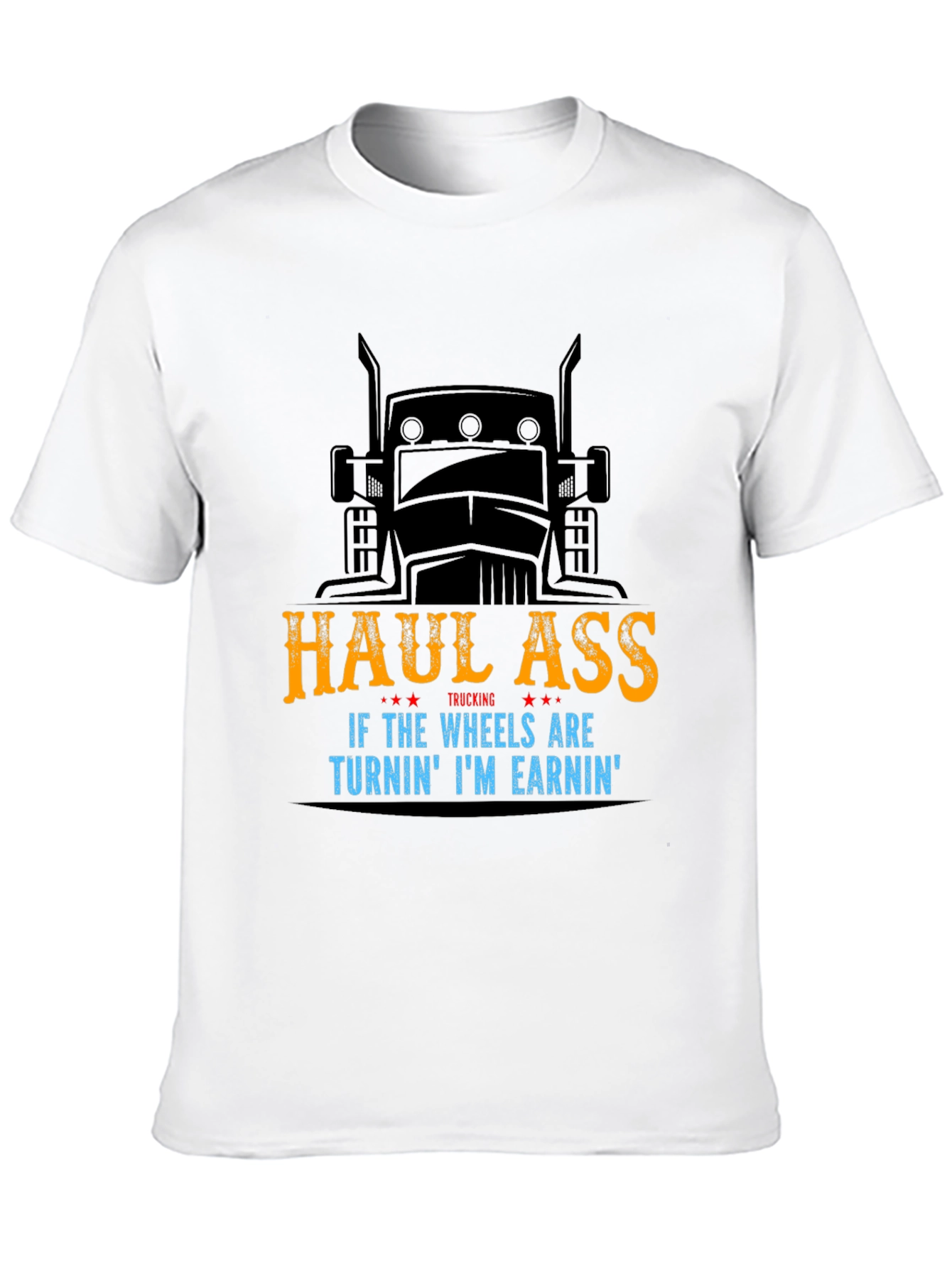 Black Haul Ass Trucking Graphic T-Shirt view 10