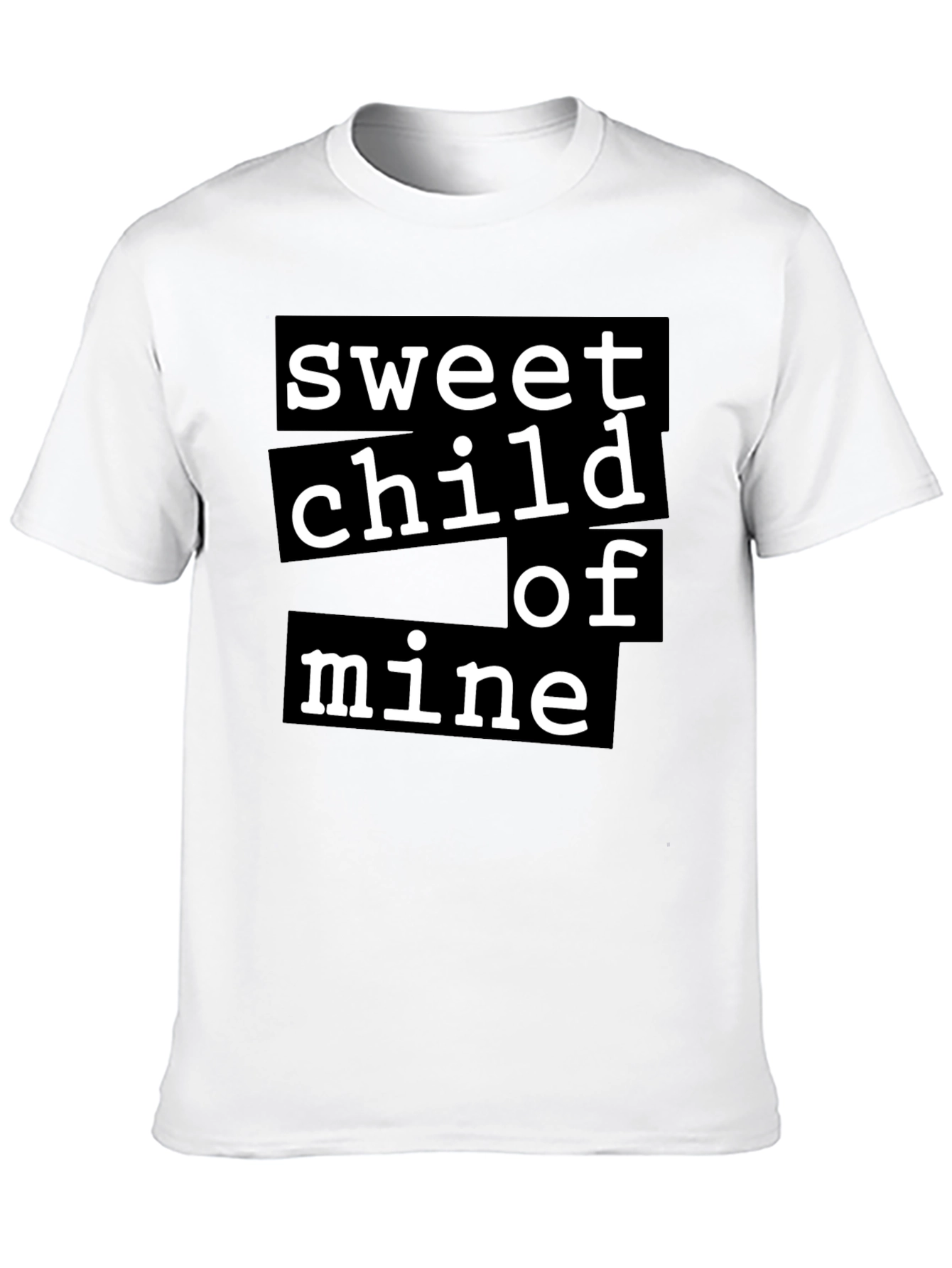Black Sweet Child Of Mine Graphic Tee - Black Cotton T-Shirt view 10