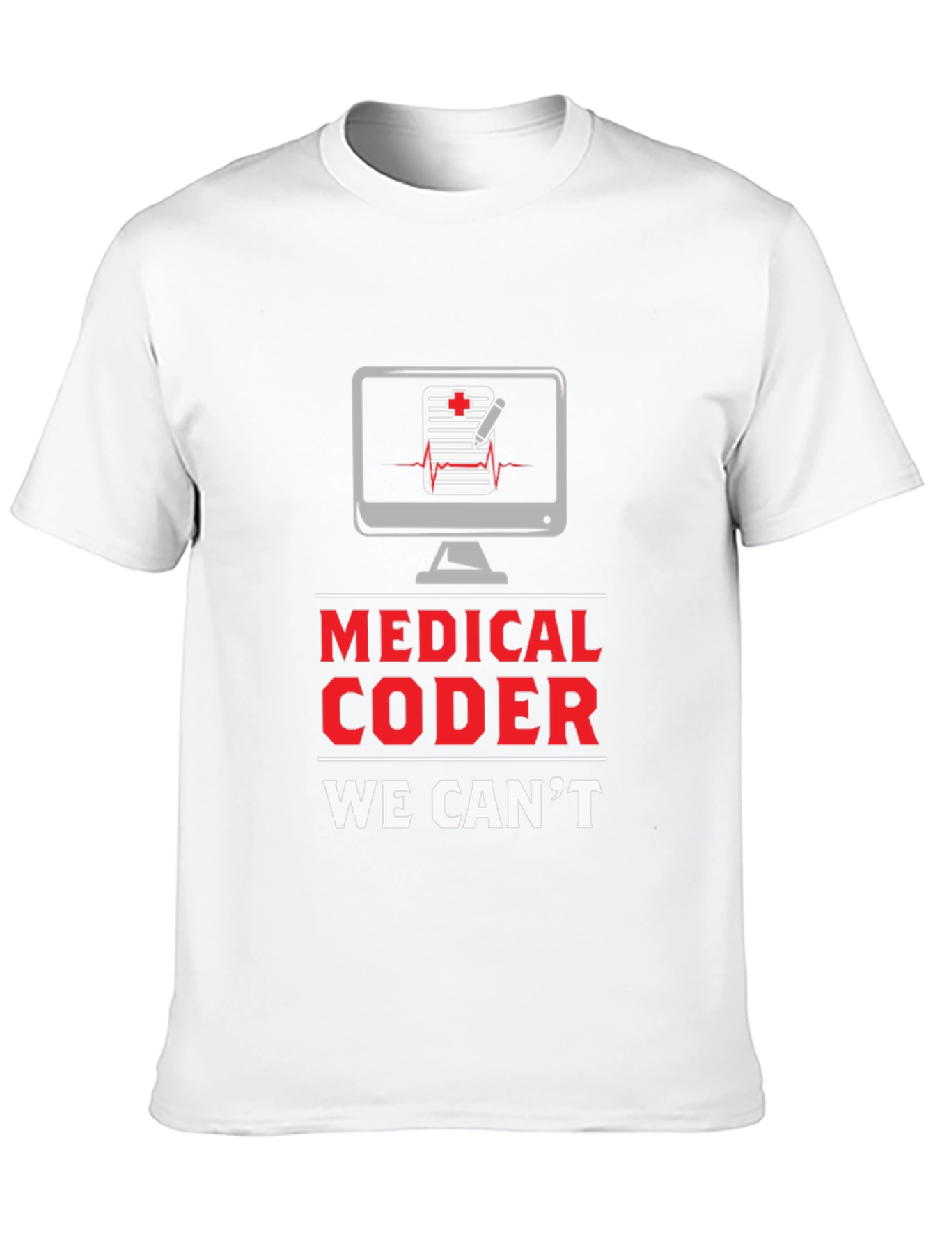Black Medical Coder Graphic Tee - Coding Humor T-Shirt view 10