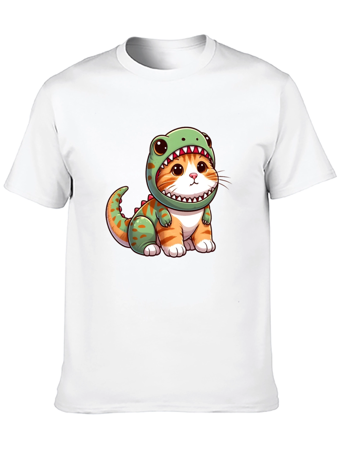 Black Cat in Dino Costume Graphic Tee - Novelty Apparel view 10