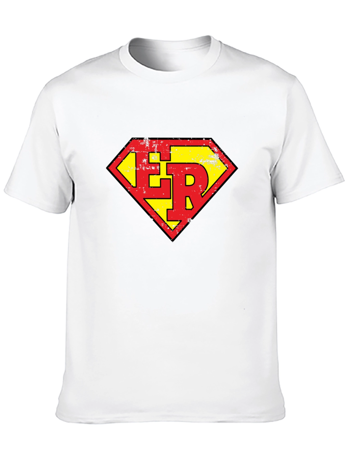Black ER Super Hero Style Graphic Tee - Black view 10