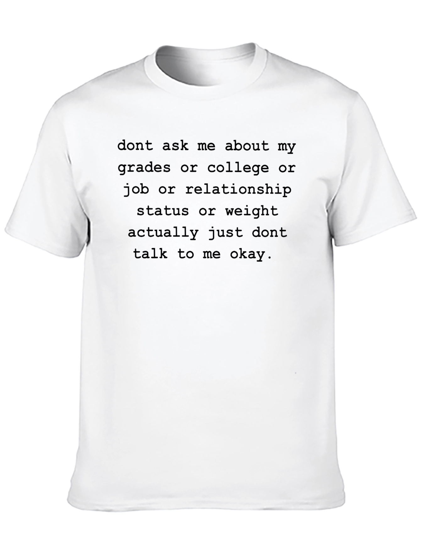 Black Don't Talk to Me T-Shirt, Funny Introvert Tee view 10