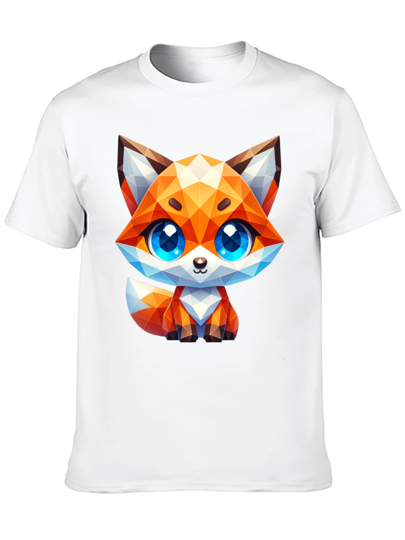 Black Geometric Fox Graphic Tee - Stylish Animal Print Shirt view 10