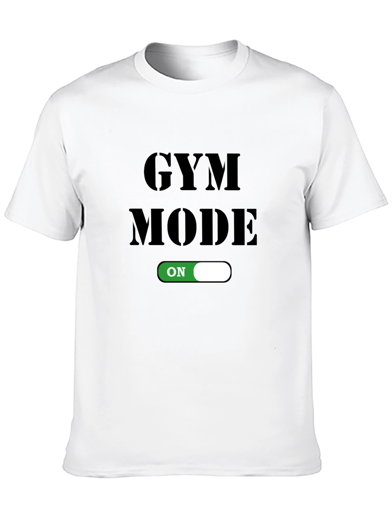 Black Gym Mode On T-Shirt - Fitness Apparel view 10