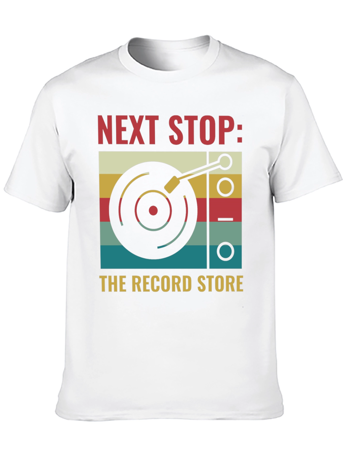 Black Next Stop Record Store Graphic Tee view 10