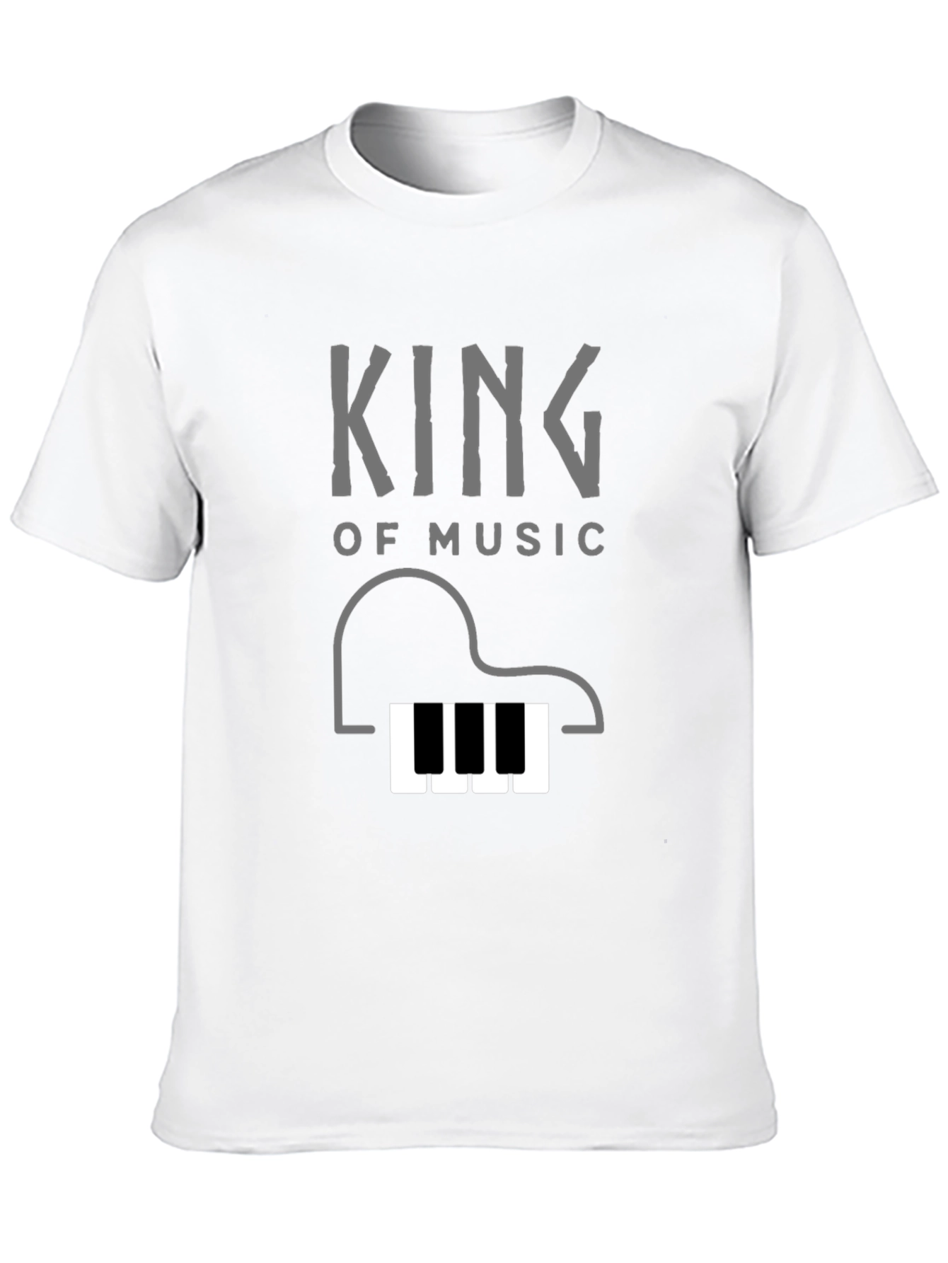 Black King of Music Piano T-Shirt - Black view 10