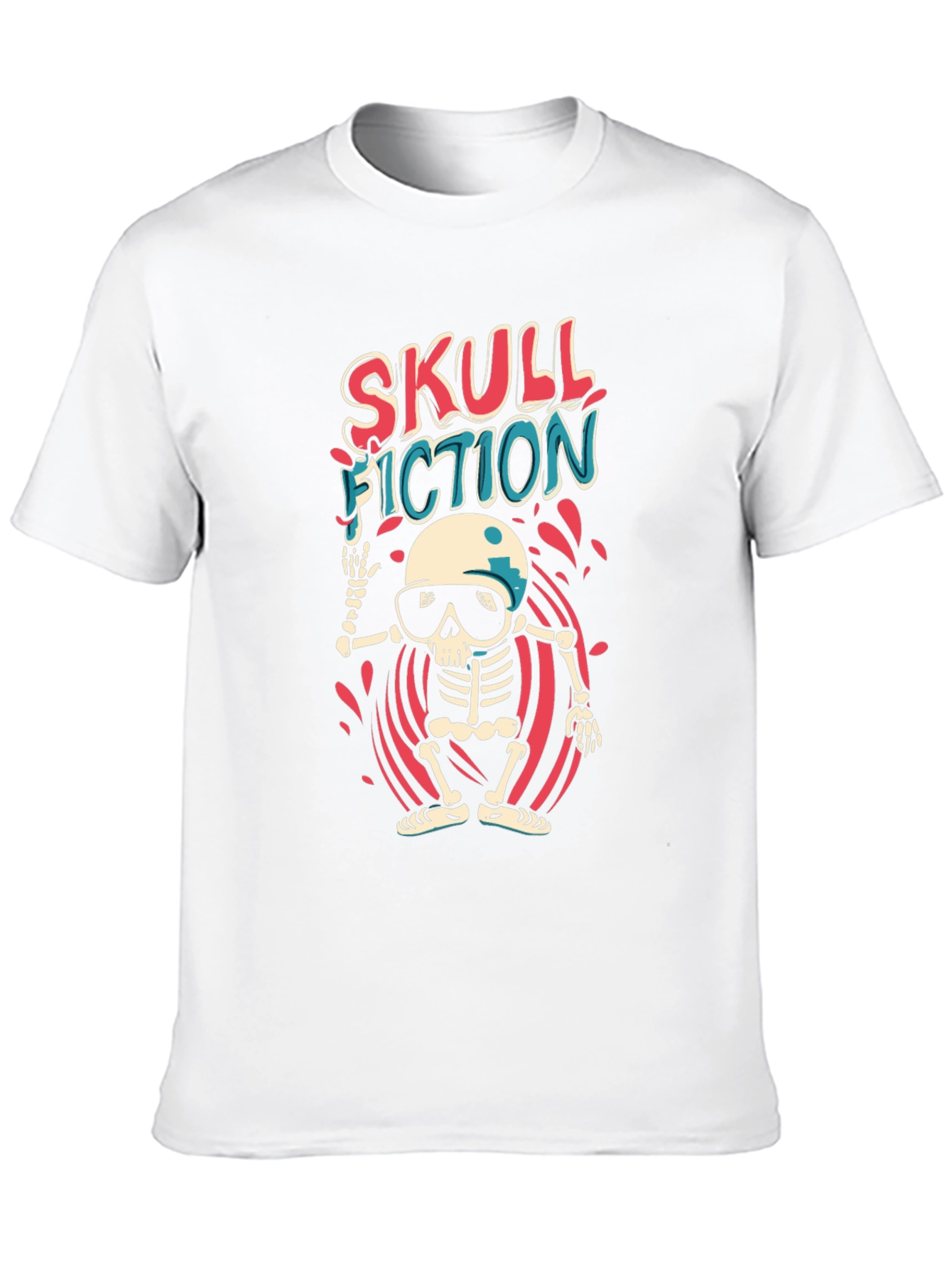 Black Skull Fiction Graphic Tee - Black view 10