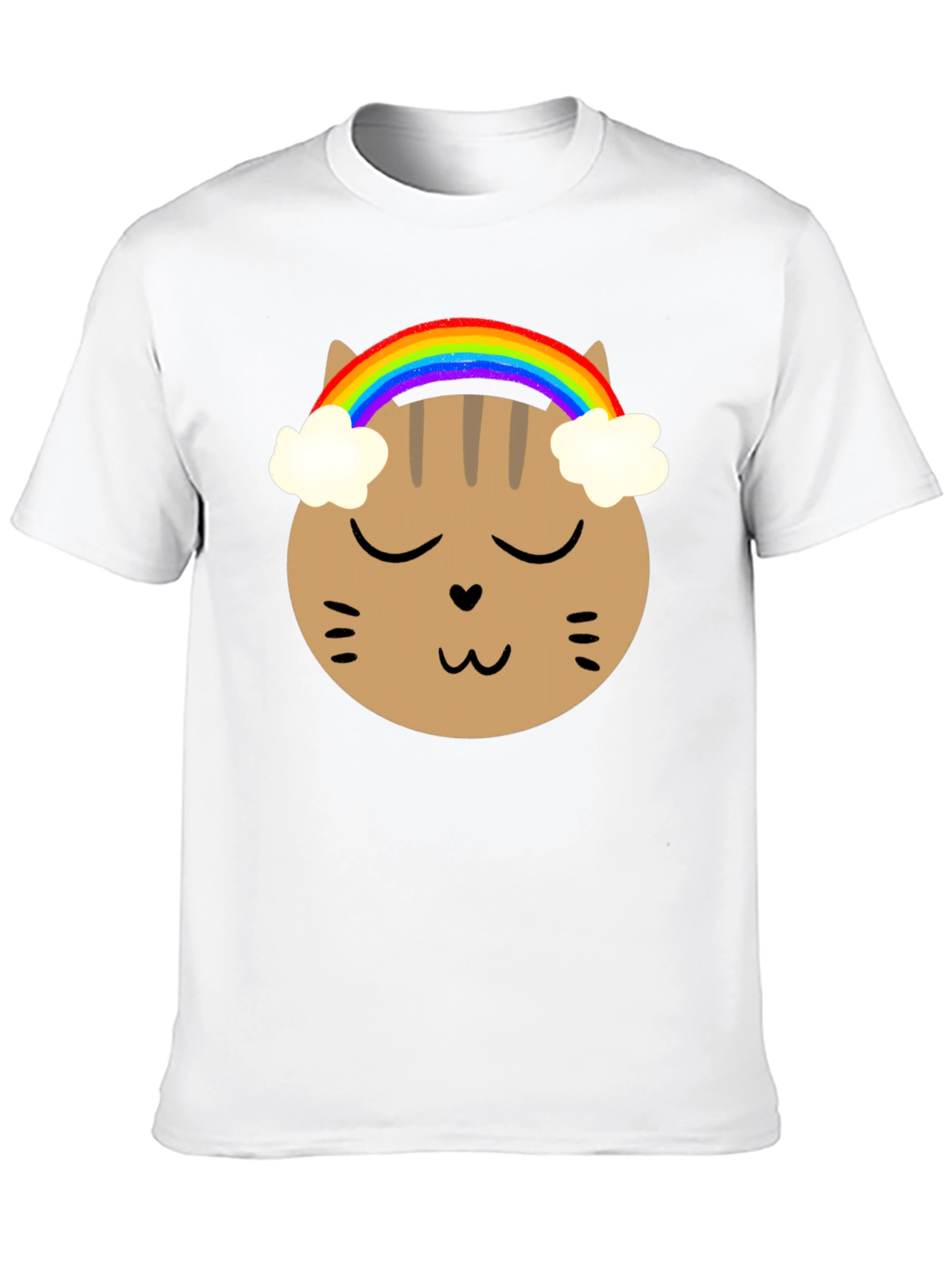 Black Rainbow Cat Graphic Tee - Soft Cotton Blend view 10