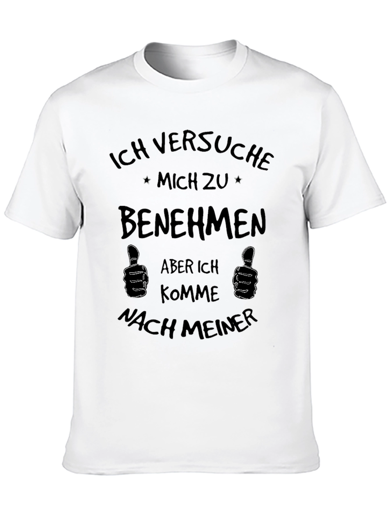 Black Funny German Slogan Black T-Shirt view 10