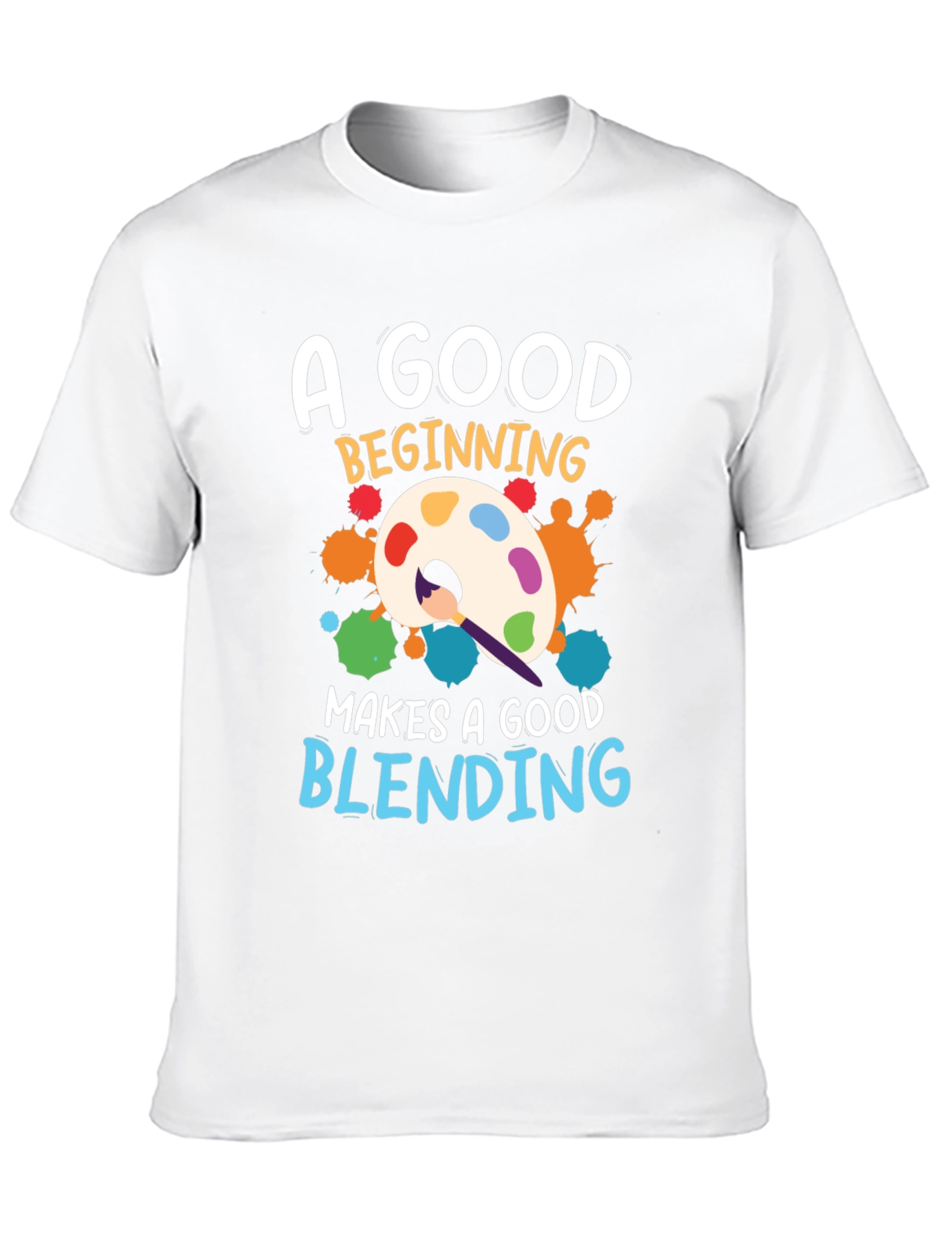 Black Artist Palette T-Shirt: A Good Beginning, Blending view 10