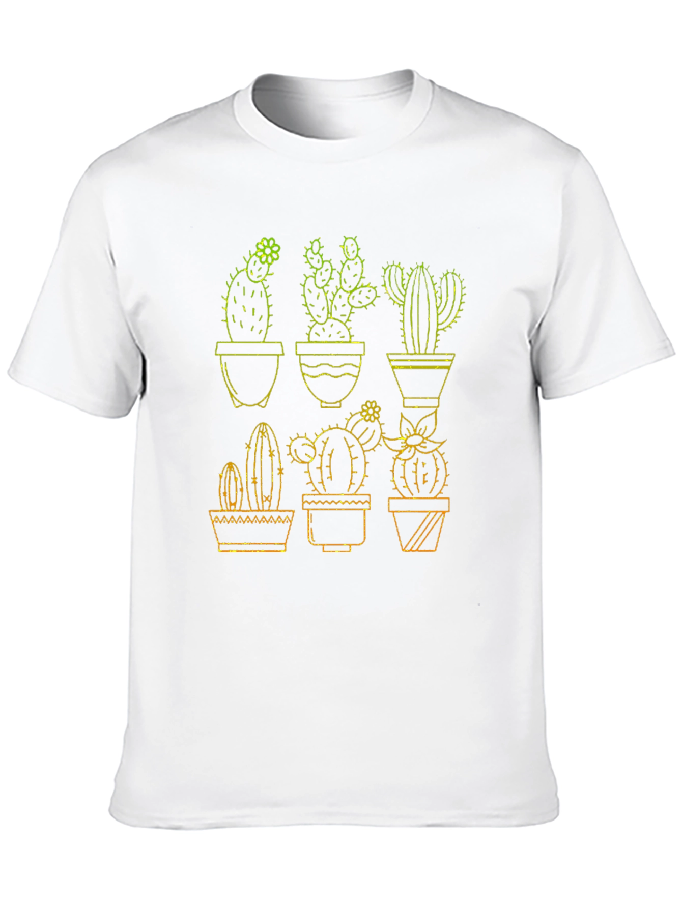 Black Cactus Graphic Tee - Black Cotton T-Shirt view 10