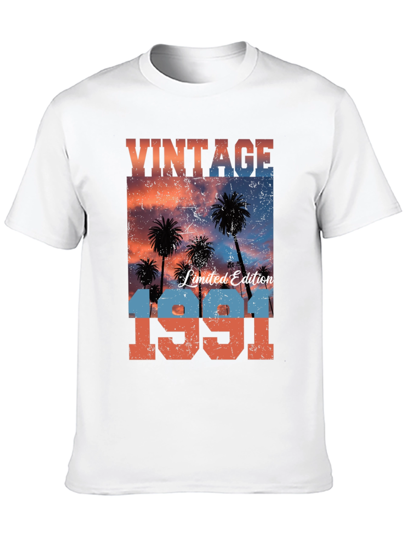 Black Vintage 1991 Palm Tree Graphic Tee view 10