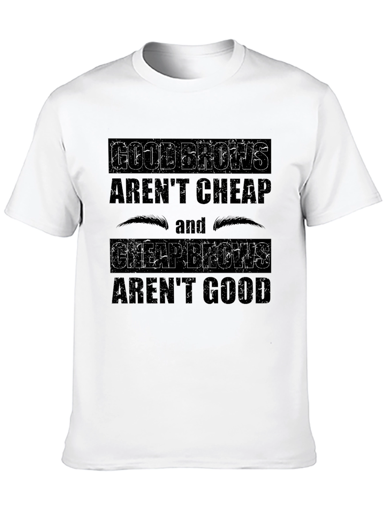 Black Good Brows Graphic Tee - Unisex Cotton T-Shirt view 10