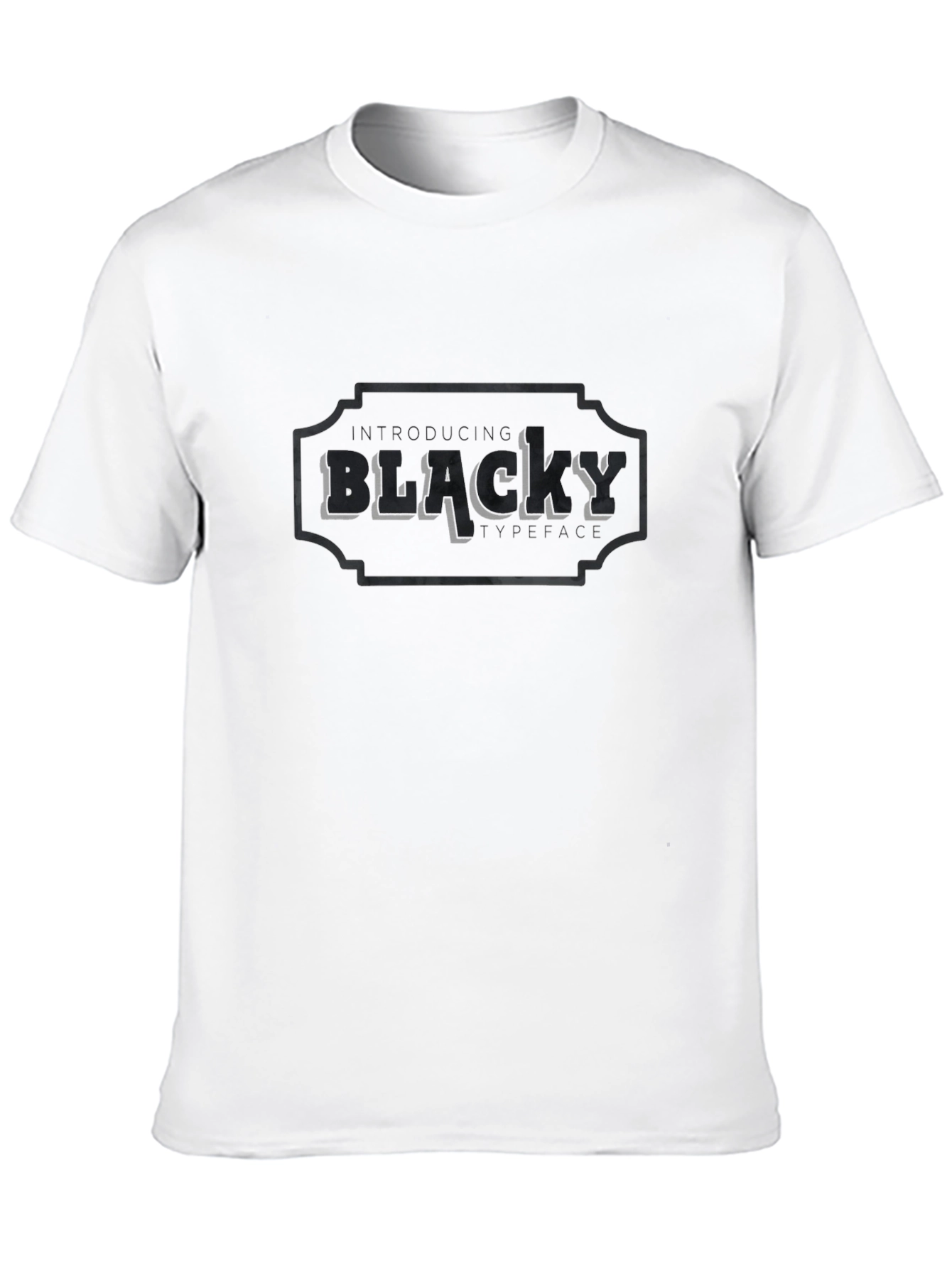 Black Black Blacky Typeface Graphic Tee view 10