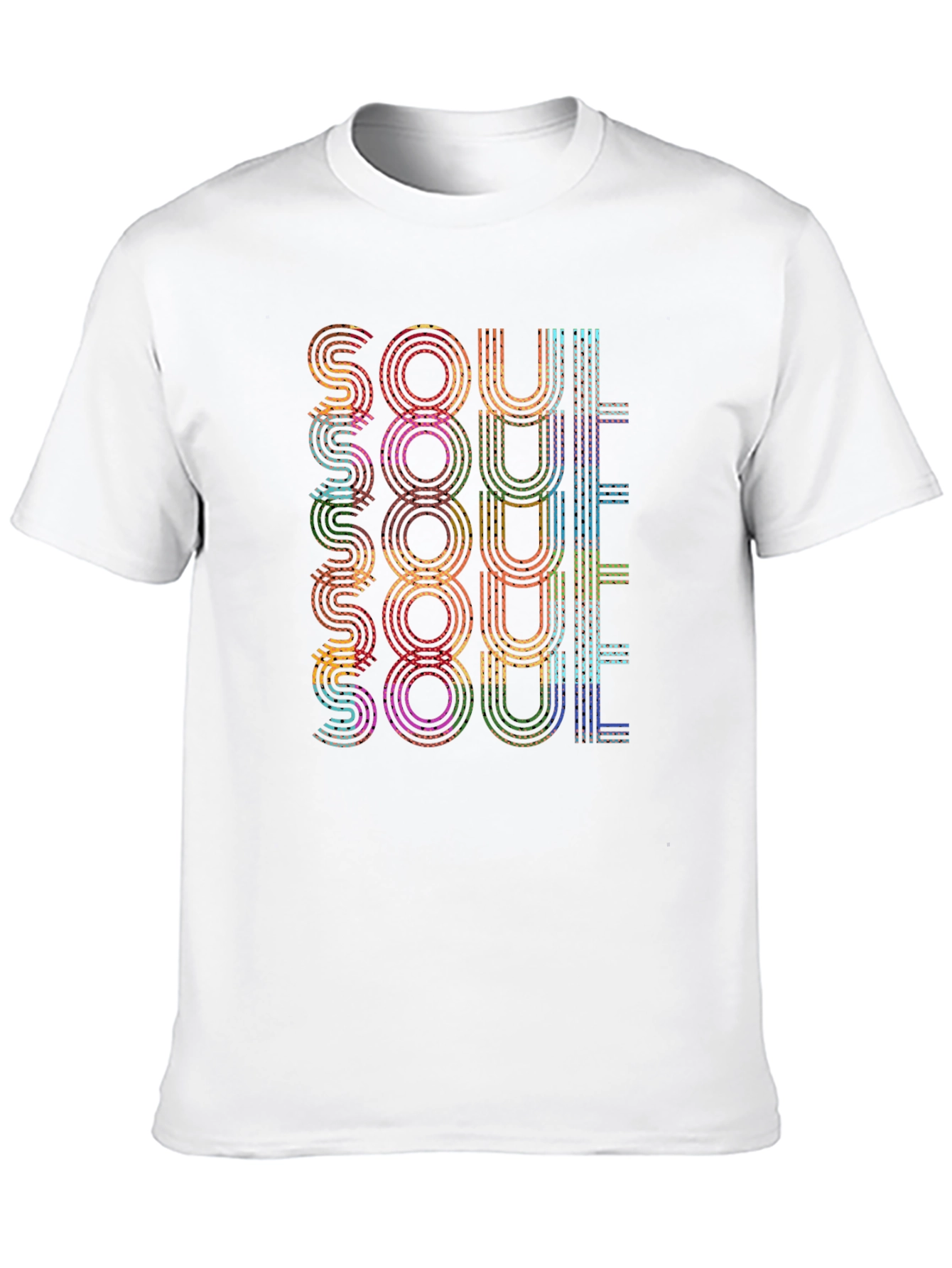 Black Retro Soul T-Shirt - Colorful Vintage Design view 10