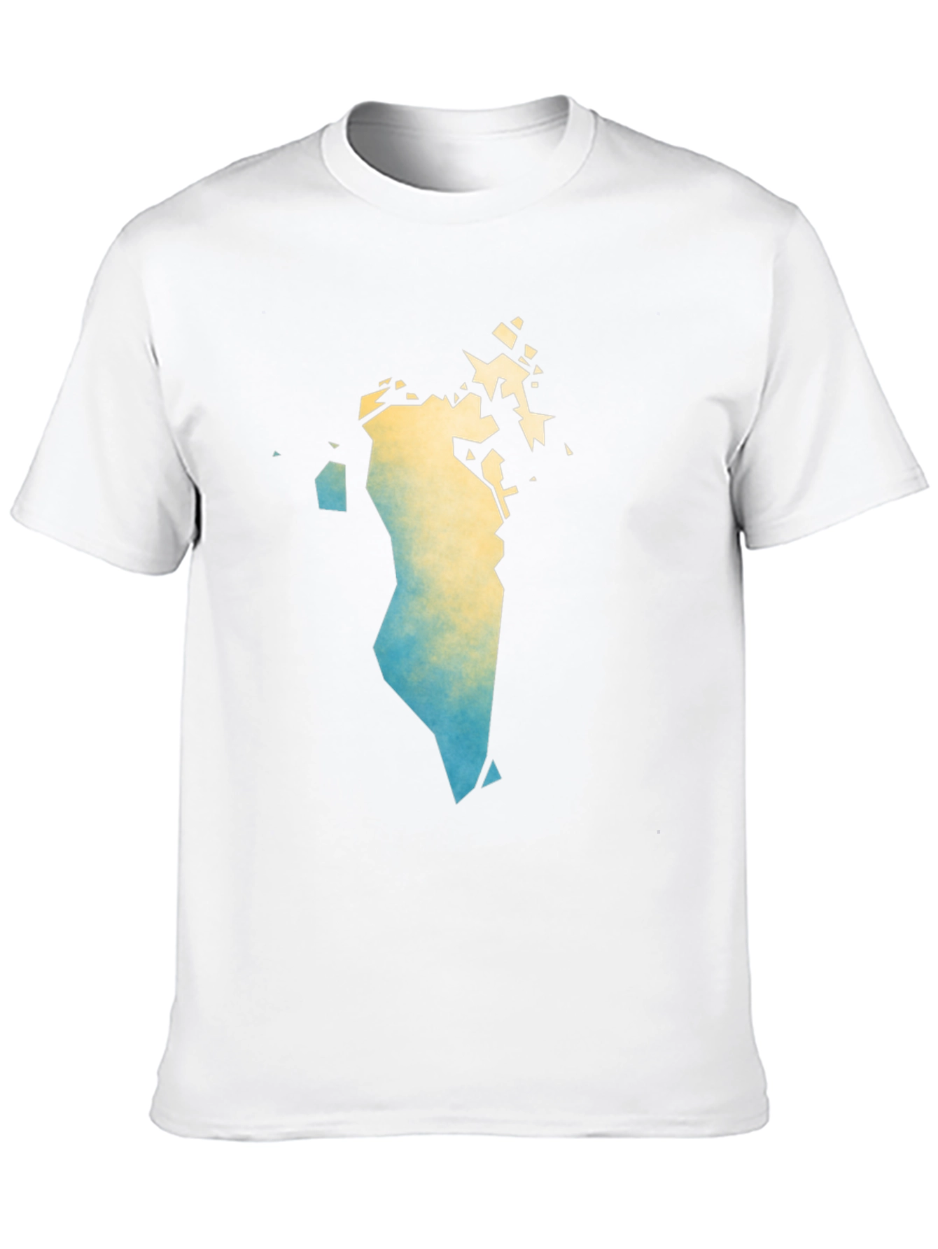 Black Bahrain Map Art Black T-Shirt - Stylish Graphic Tee view 10