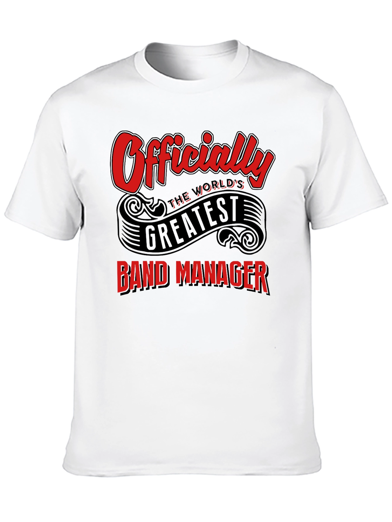 Black Officially the World's Greatest Band Manager T-Shirt view 10