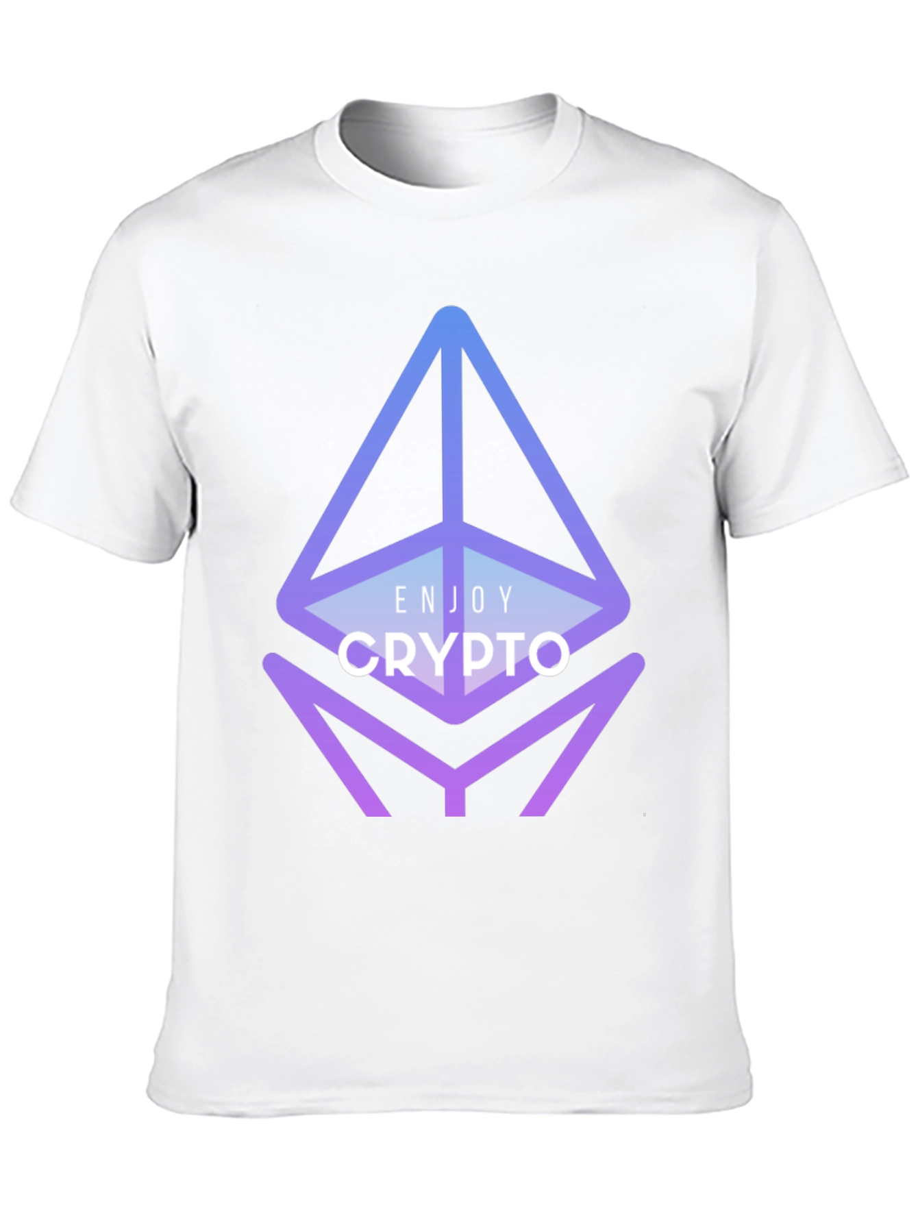 Black Enjoy Crypto Black T-Shirt - Ethereum Design view 10