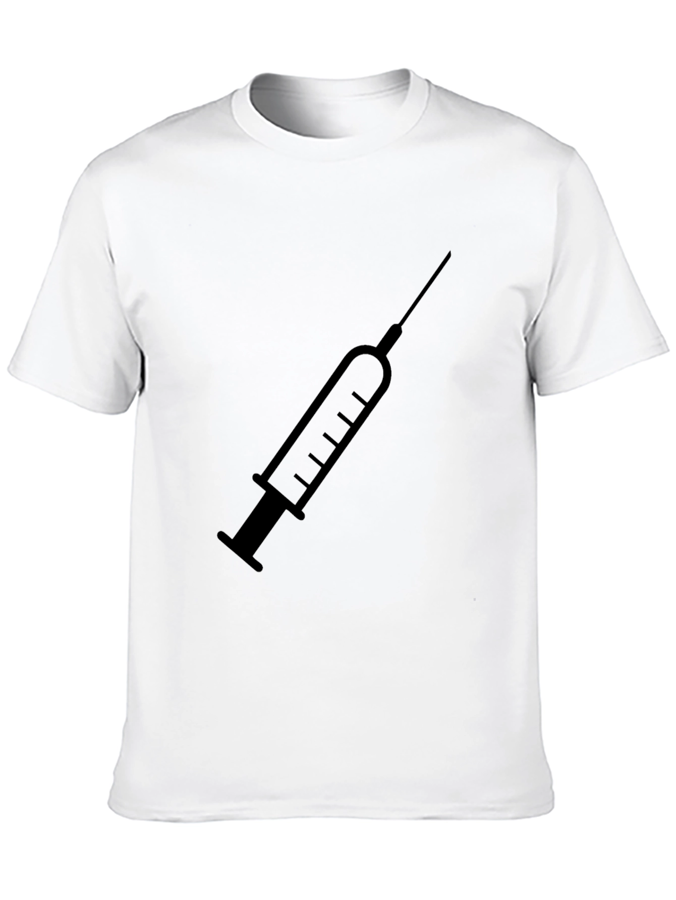 Black Syringe Graphic T-Shirt - Unisex Medical Theme view 10