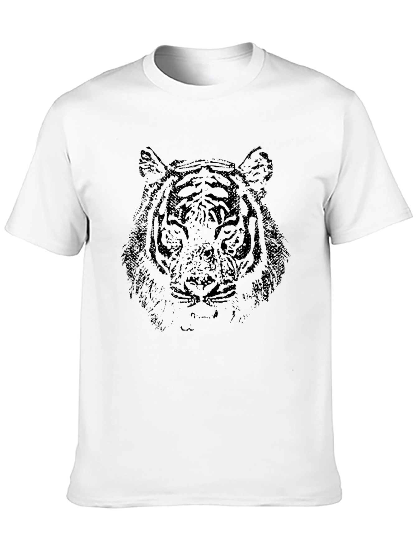 Black Black Tiger Graphic Tee - Mens Casual T-Shirt view 10