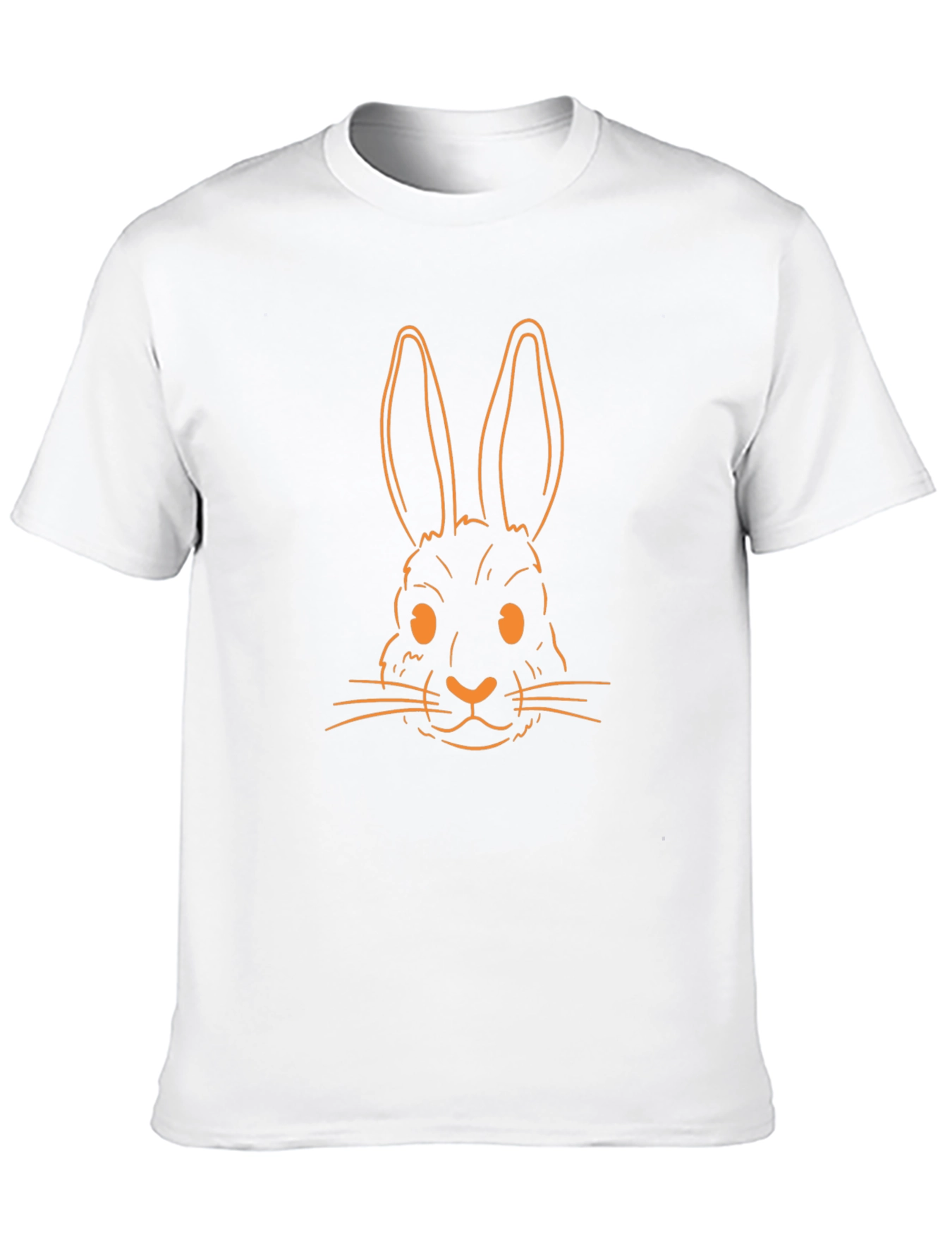 Black Orange Rabbit Graphic Black T-Shirt view 10