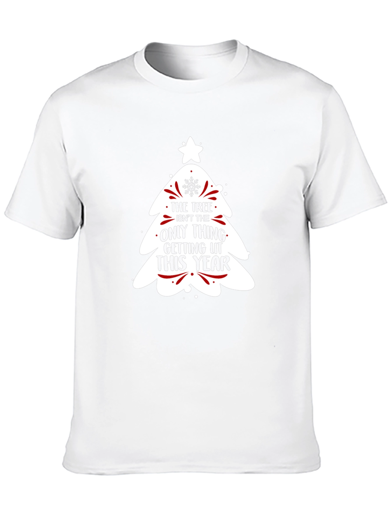 Black Funny Christmas Tree Getting Lit This Year T-Shirt view 10