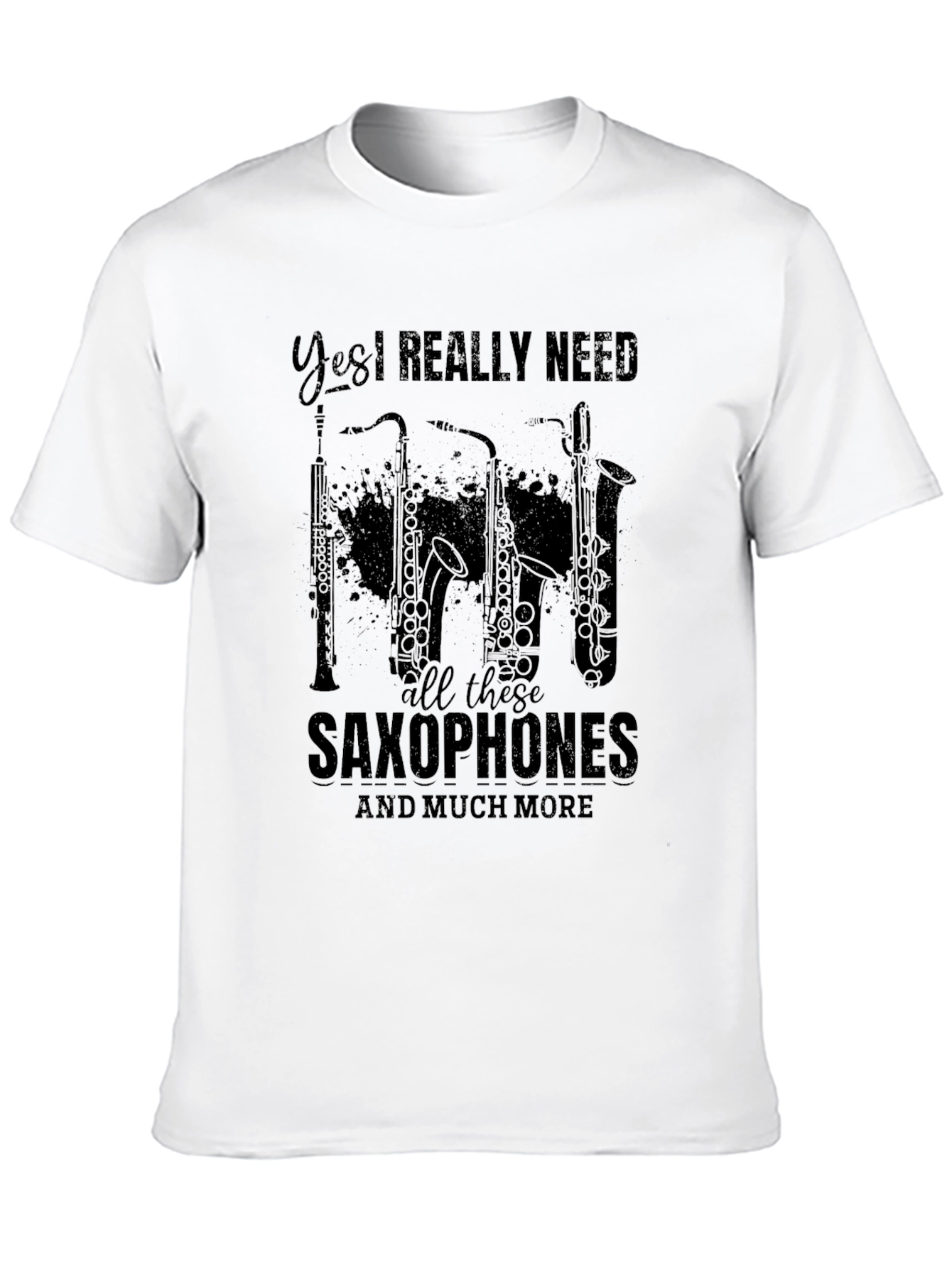 Black Saxophone Lover T-Shirt: Yes, I Need All These! view 10