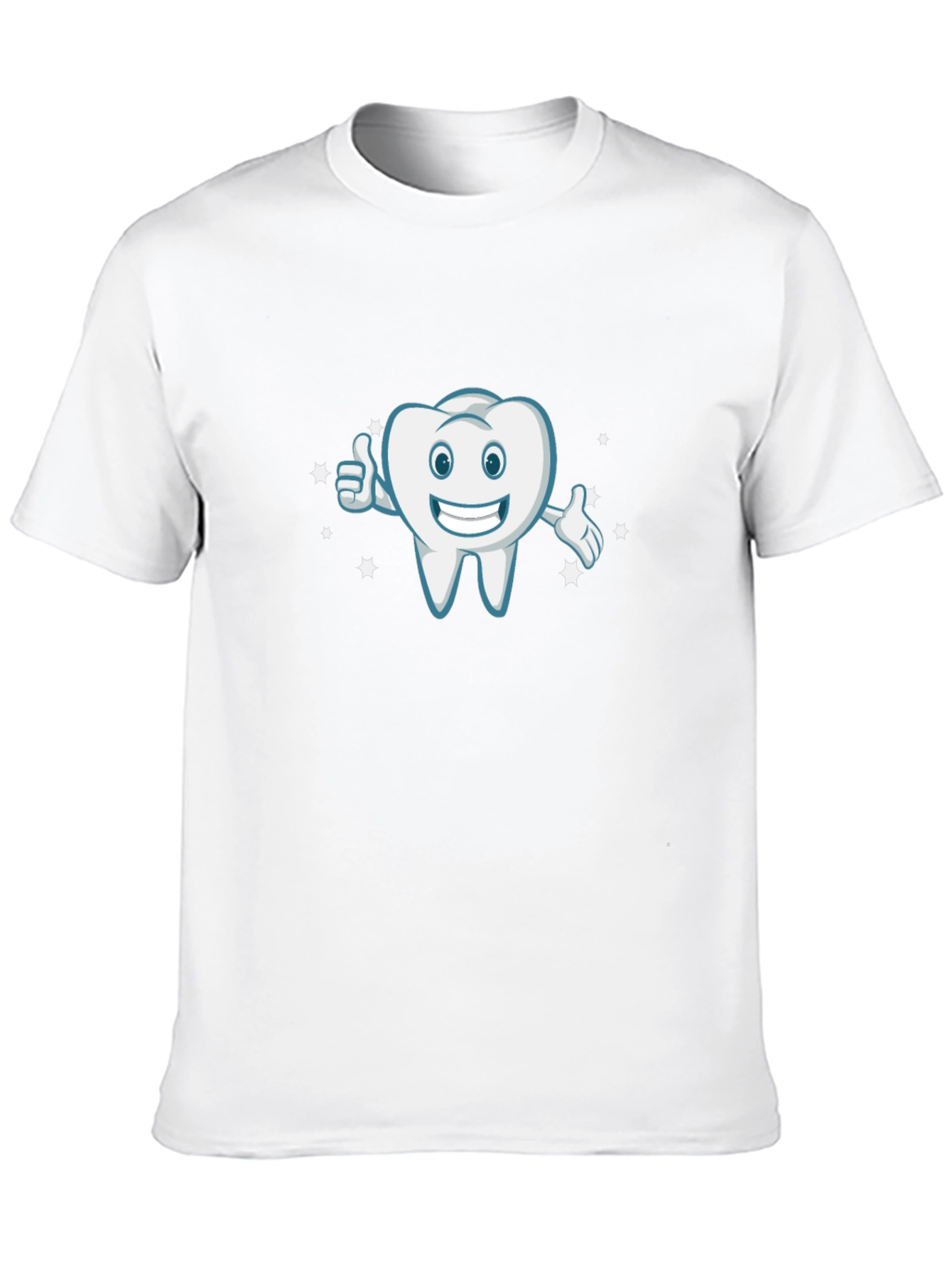 Black Smiling Tooth Cartoon Black T-Shirt view 10