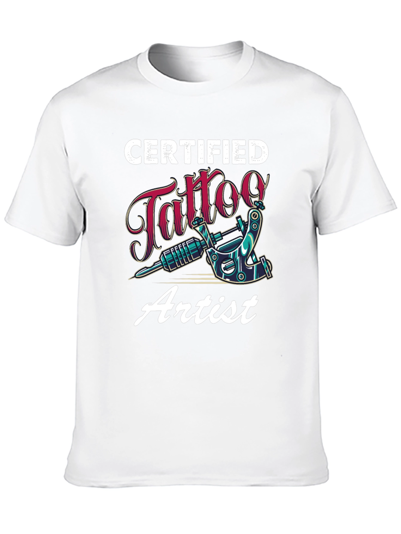 Black Certified Tattoo Artist Black T-Shirt view 10
