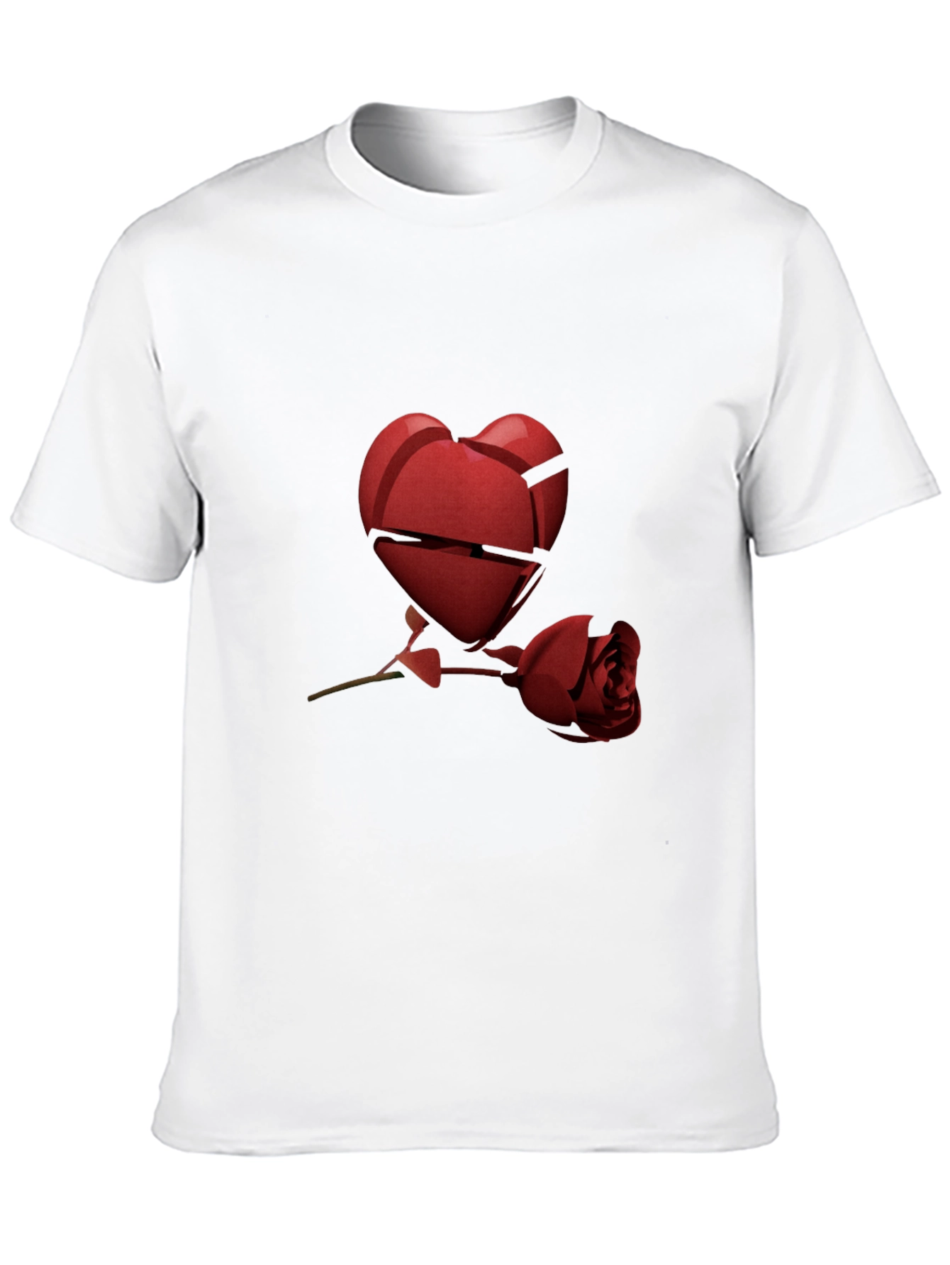 Black Heartbreak Rose Graphic Tee - Black Casual T-Shirt view 10