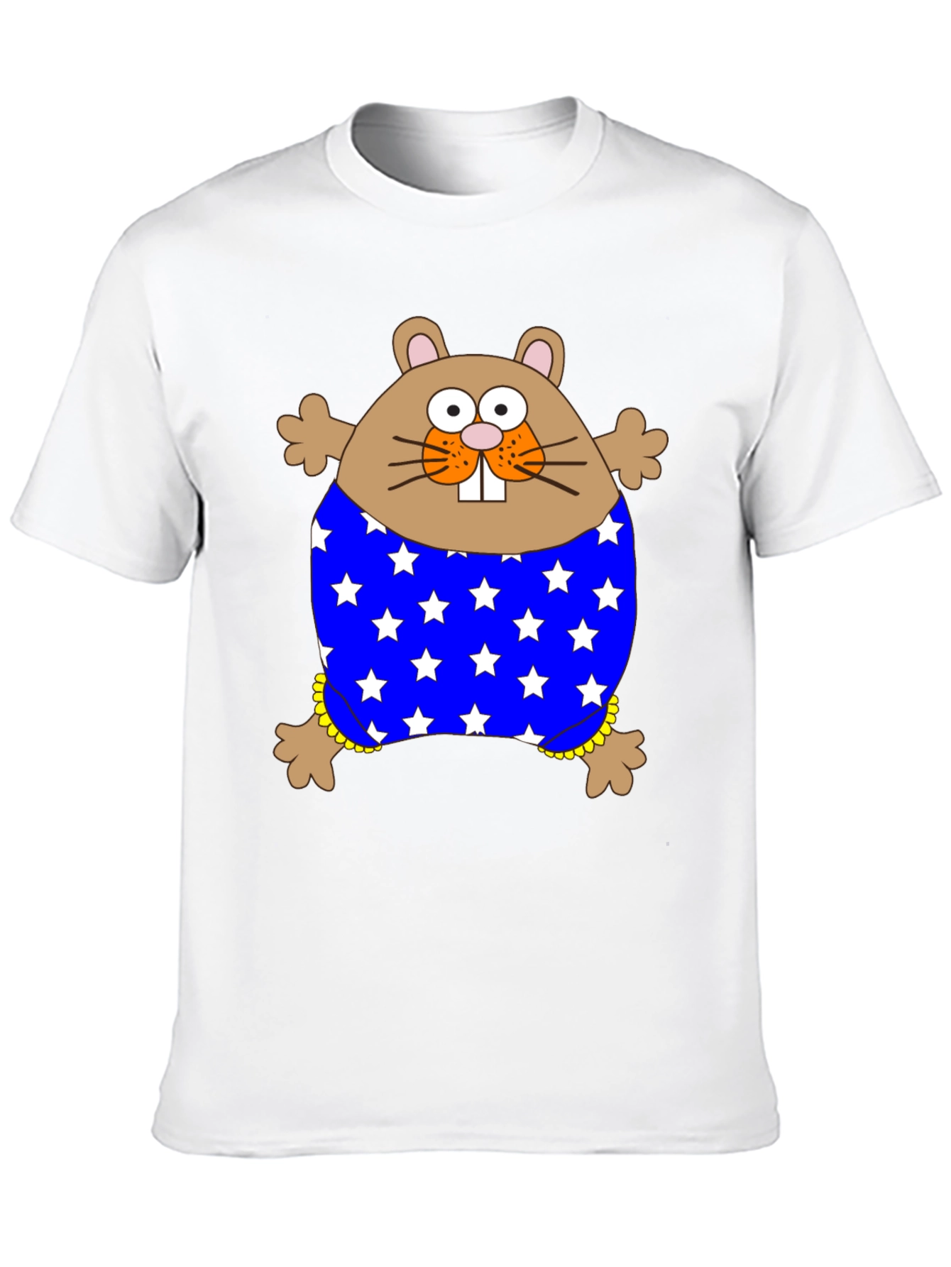 Black Funny Hamster Stars T-Shirt view 10