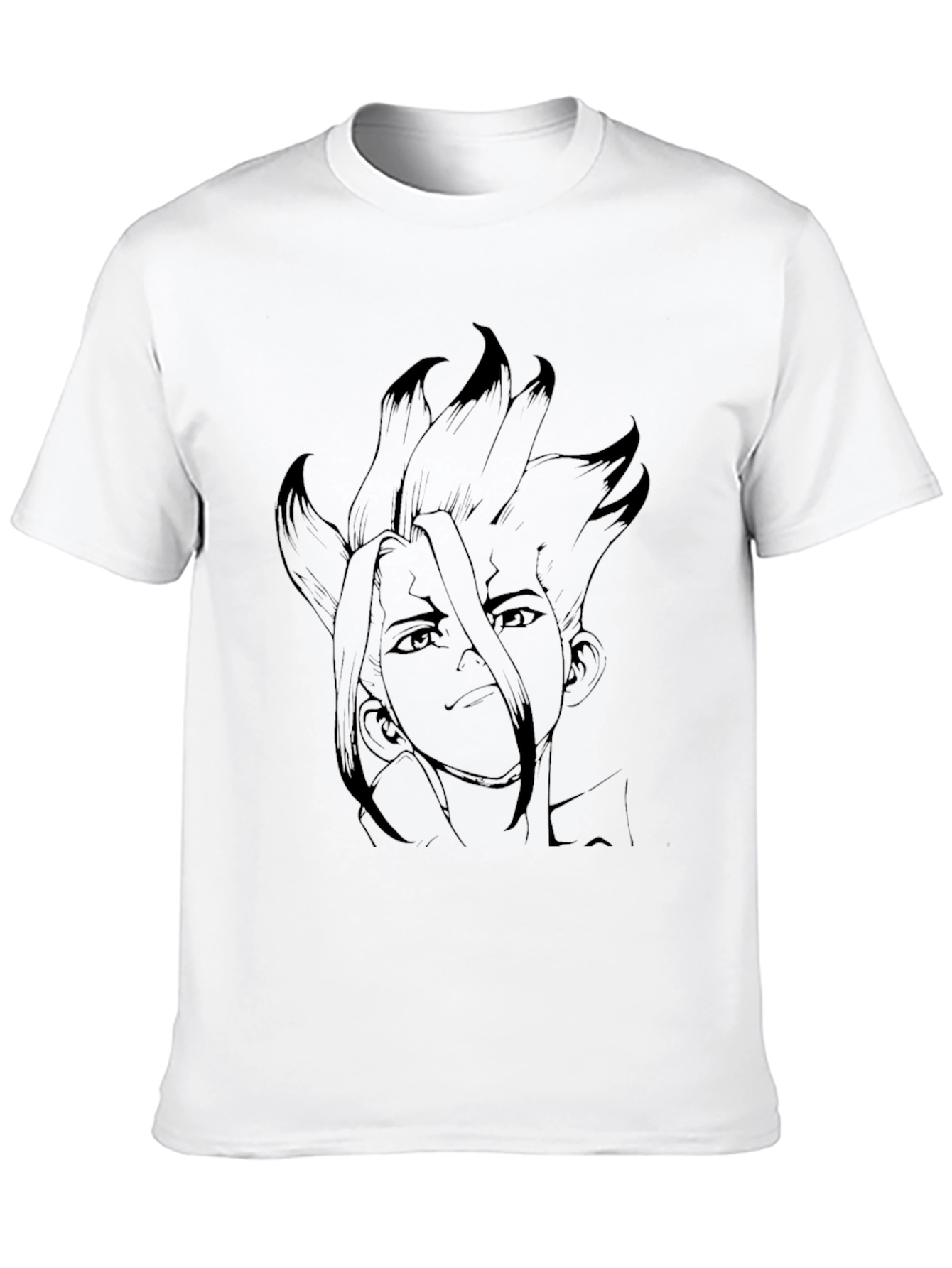 Black Anime Character Graphic Tee - Black view 10